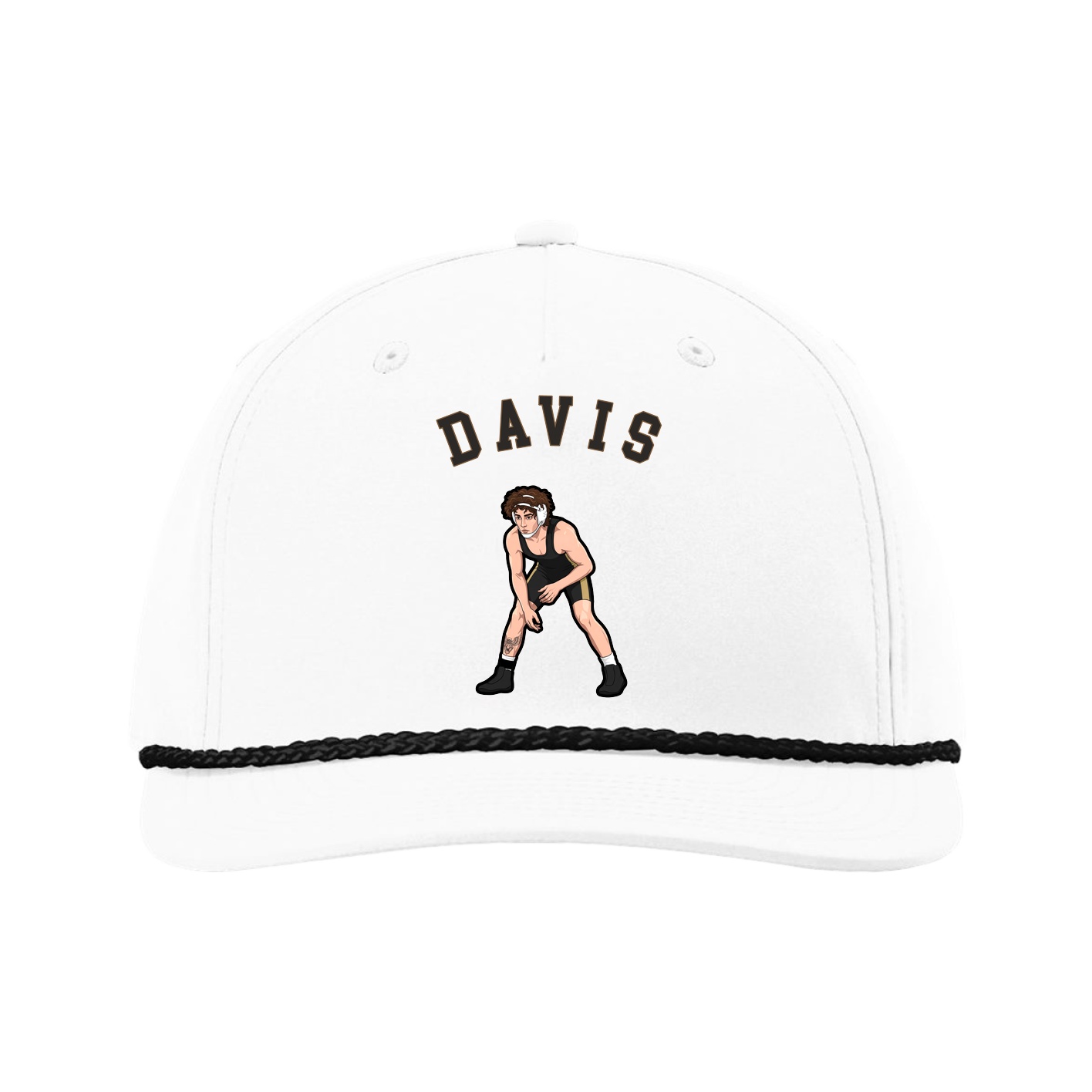 Five-Panel Classic Rope Cap — Shirsey Arch in White