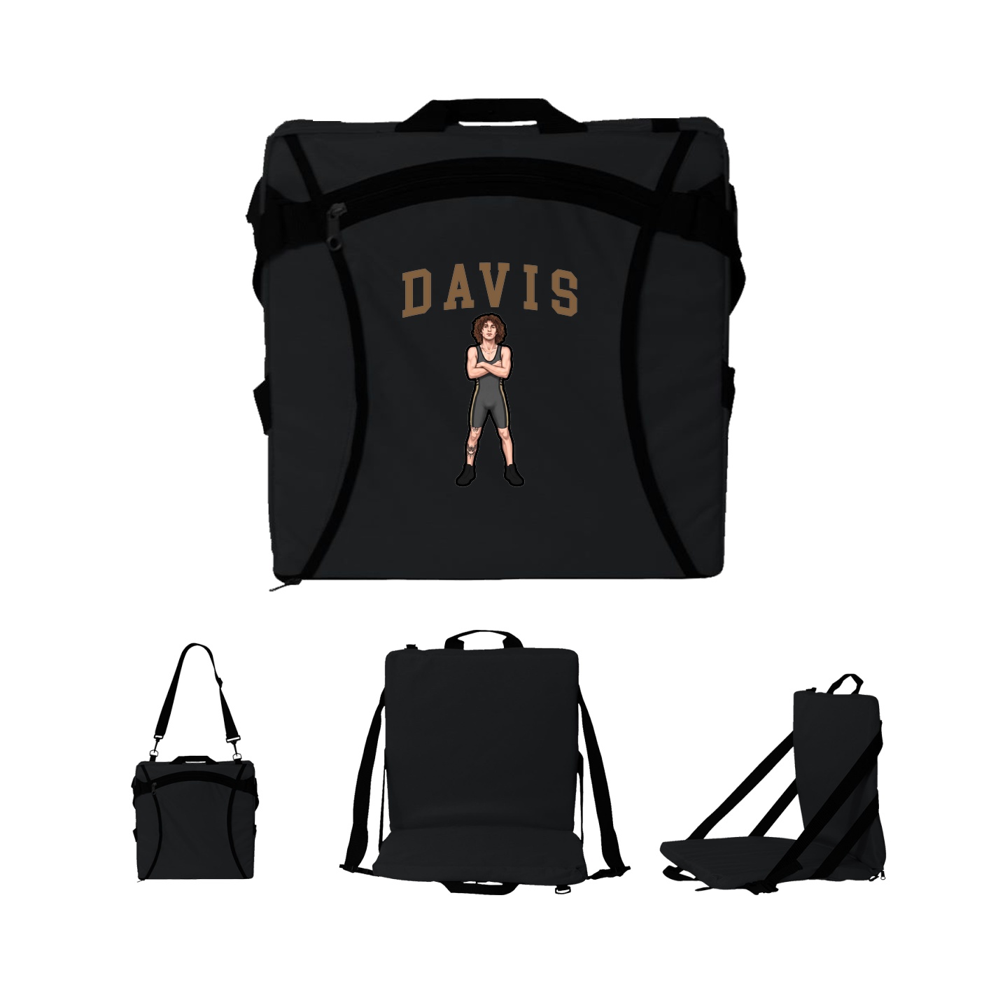 Folding Stadium Seat — Shirsey in Black