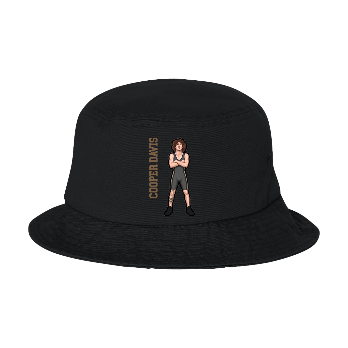 Bucket Cap — Name Vertical in Black
