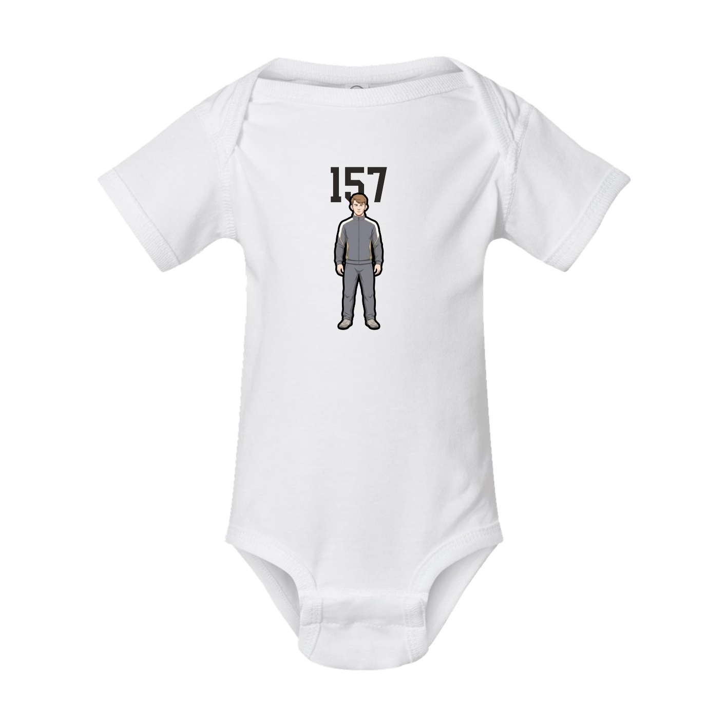 Baby Onesie — Number Top in White
