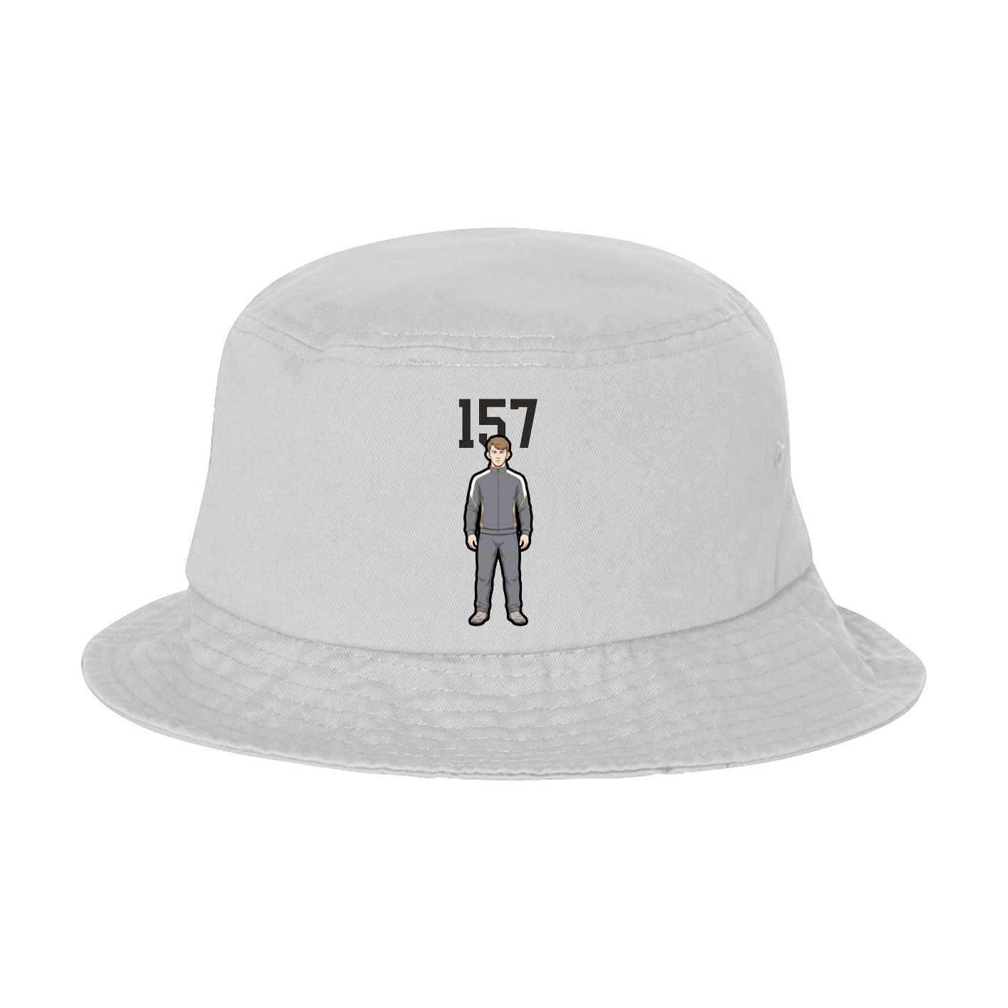 Bucket Cap — Number Top in White