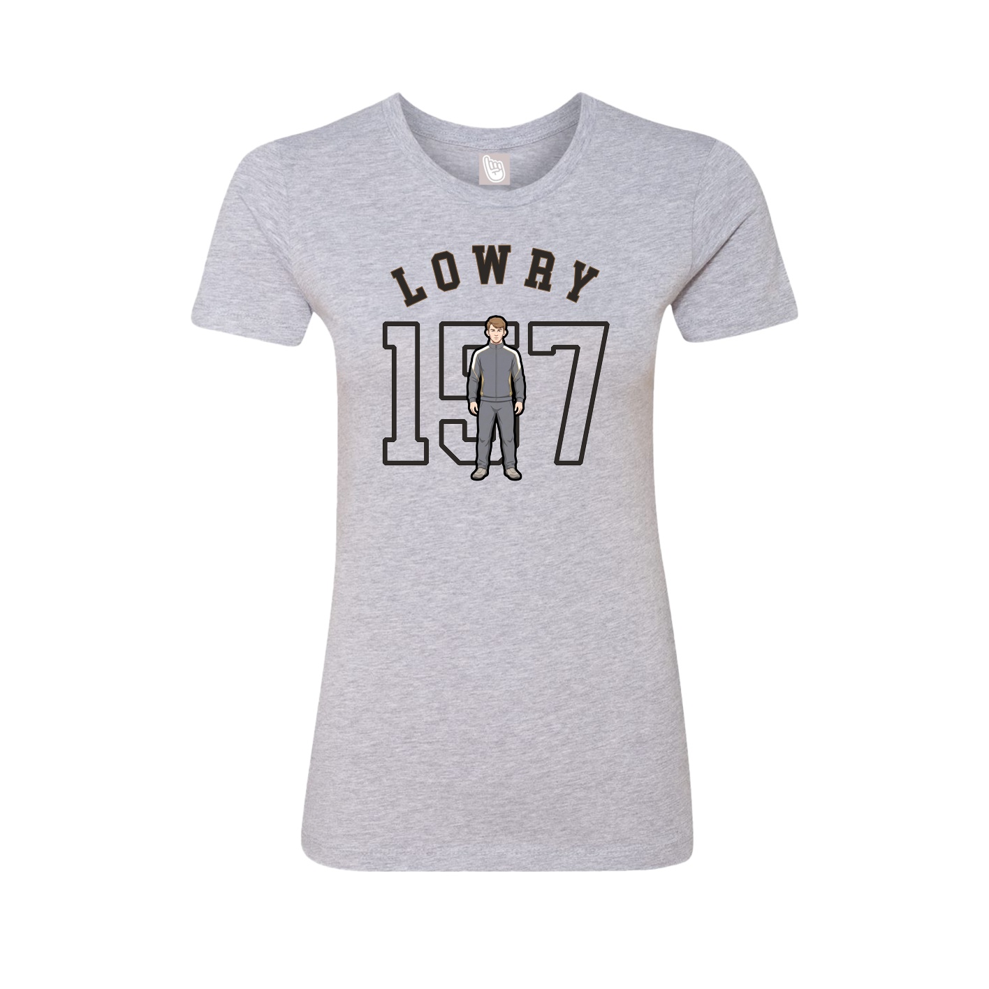 Fitted Women's Tee — Shirsey Arch in Grey