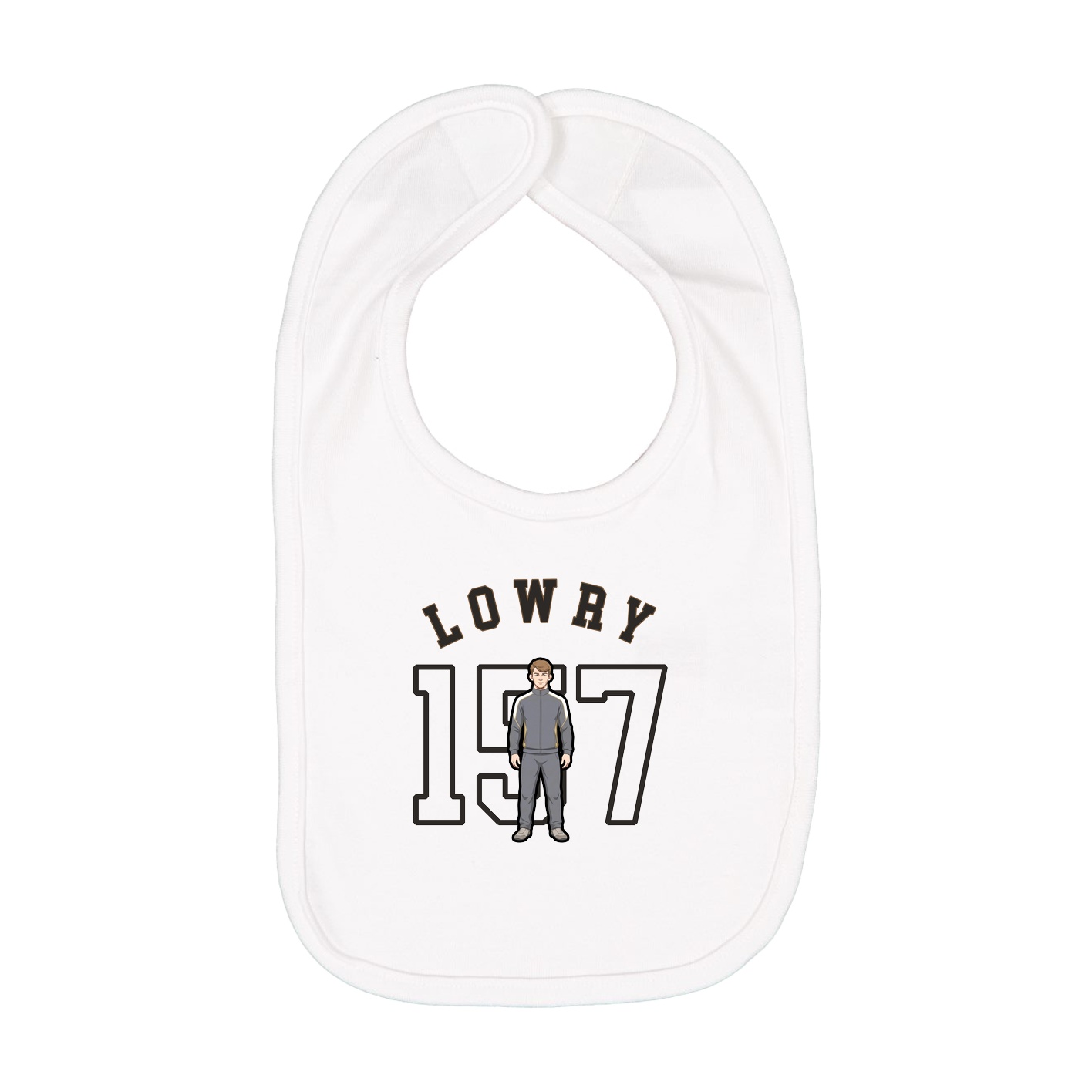 Infant Bib — Shirsey Arch in White