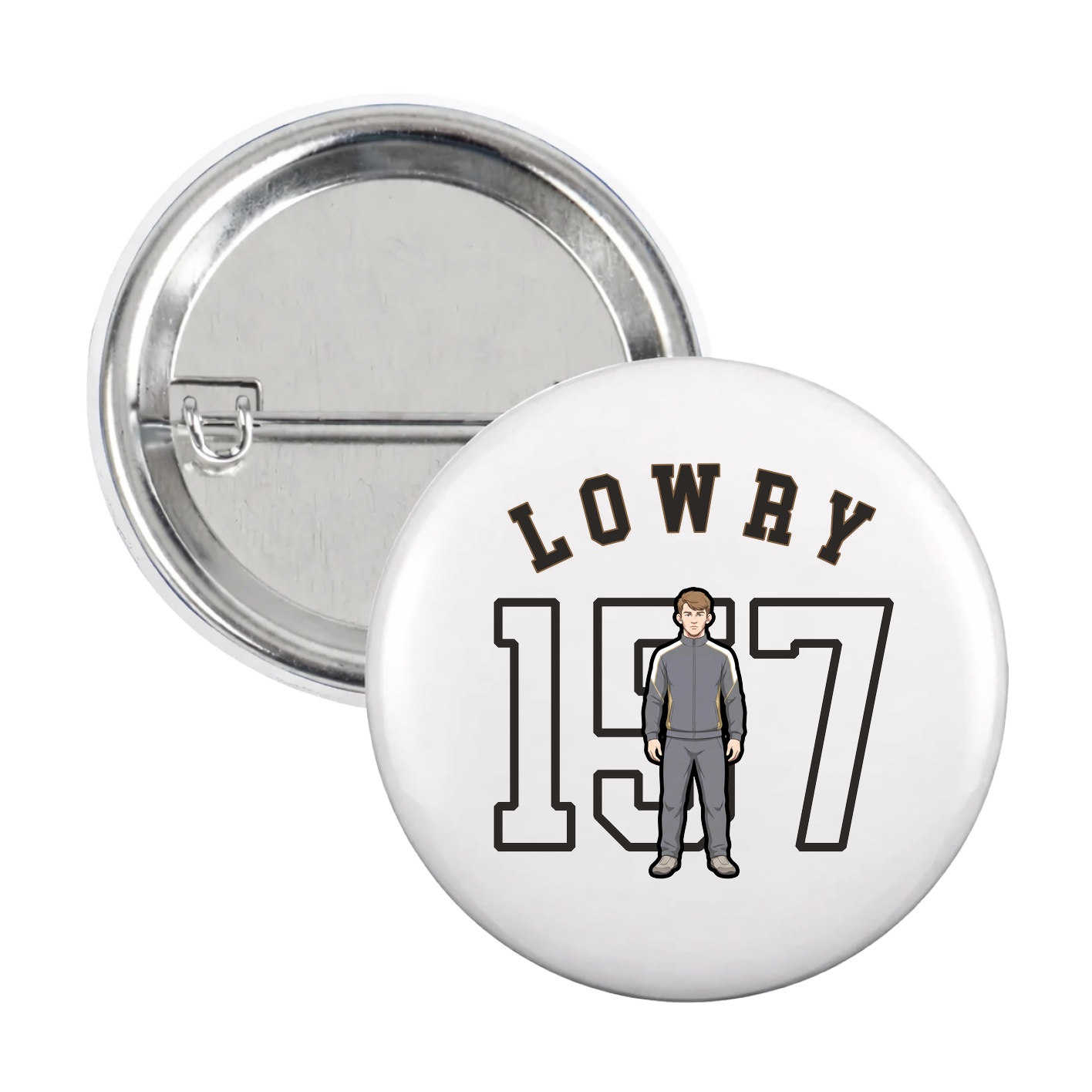 Game Day Button — Shirsey Arch in White