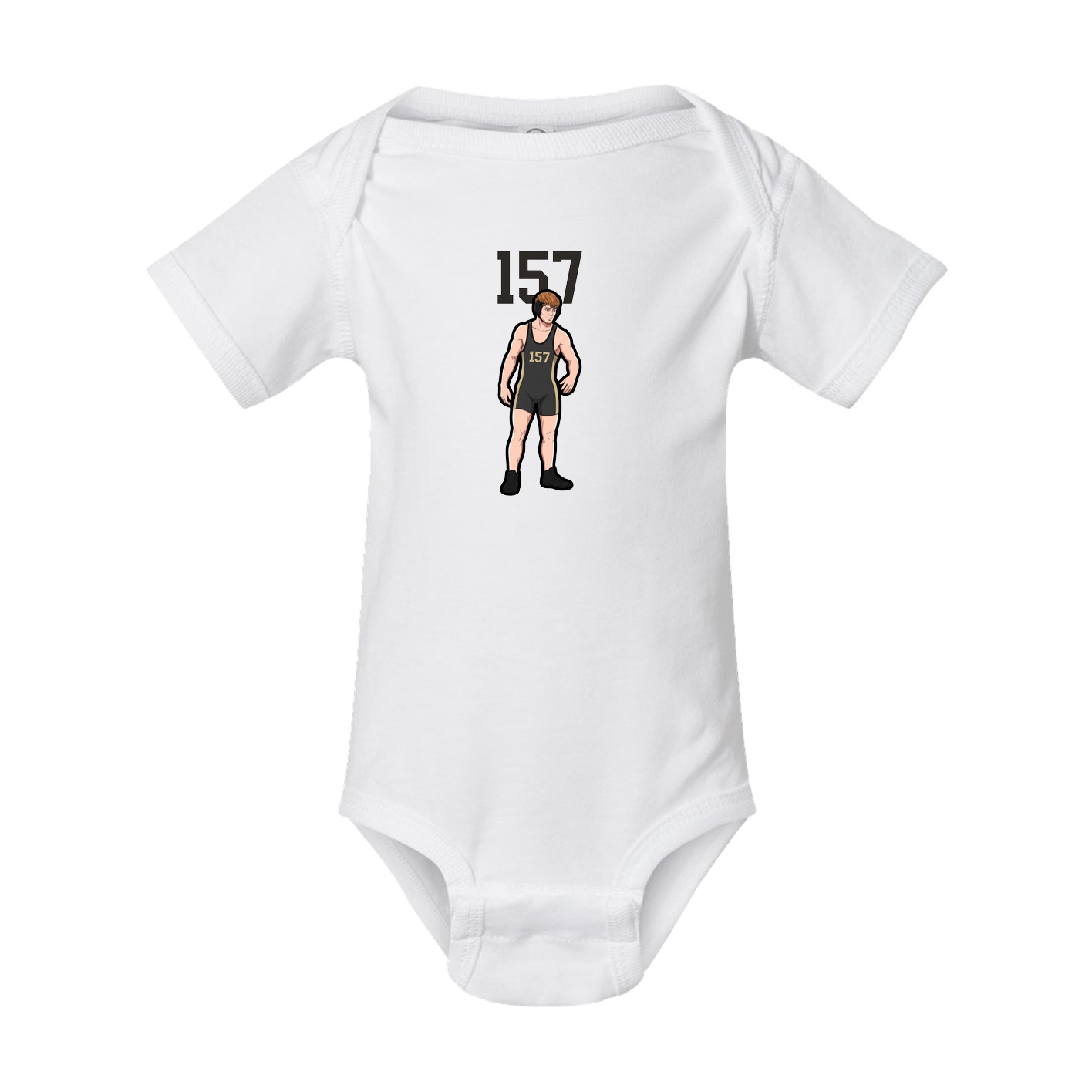 Baby Onesie — Number Top in White