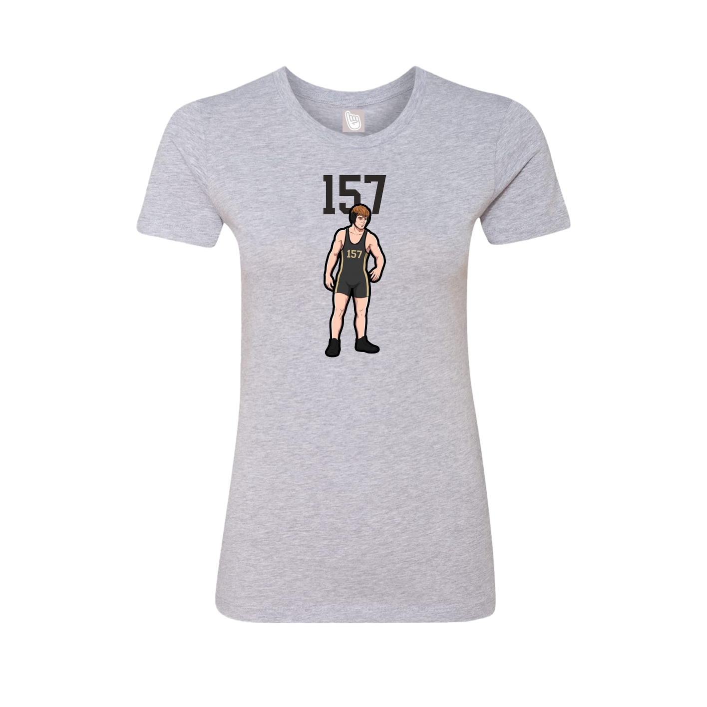 Womens Tee — Number Top in Grey