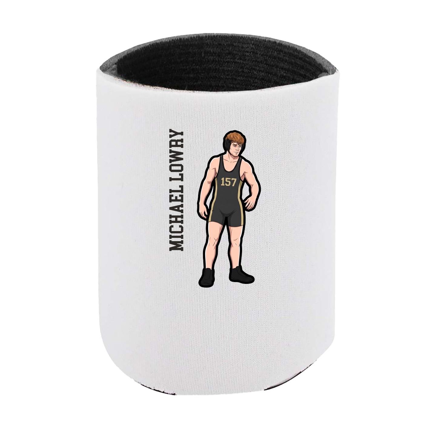 Can Holder — Name Vertical in White