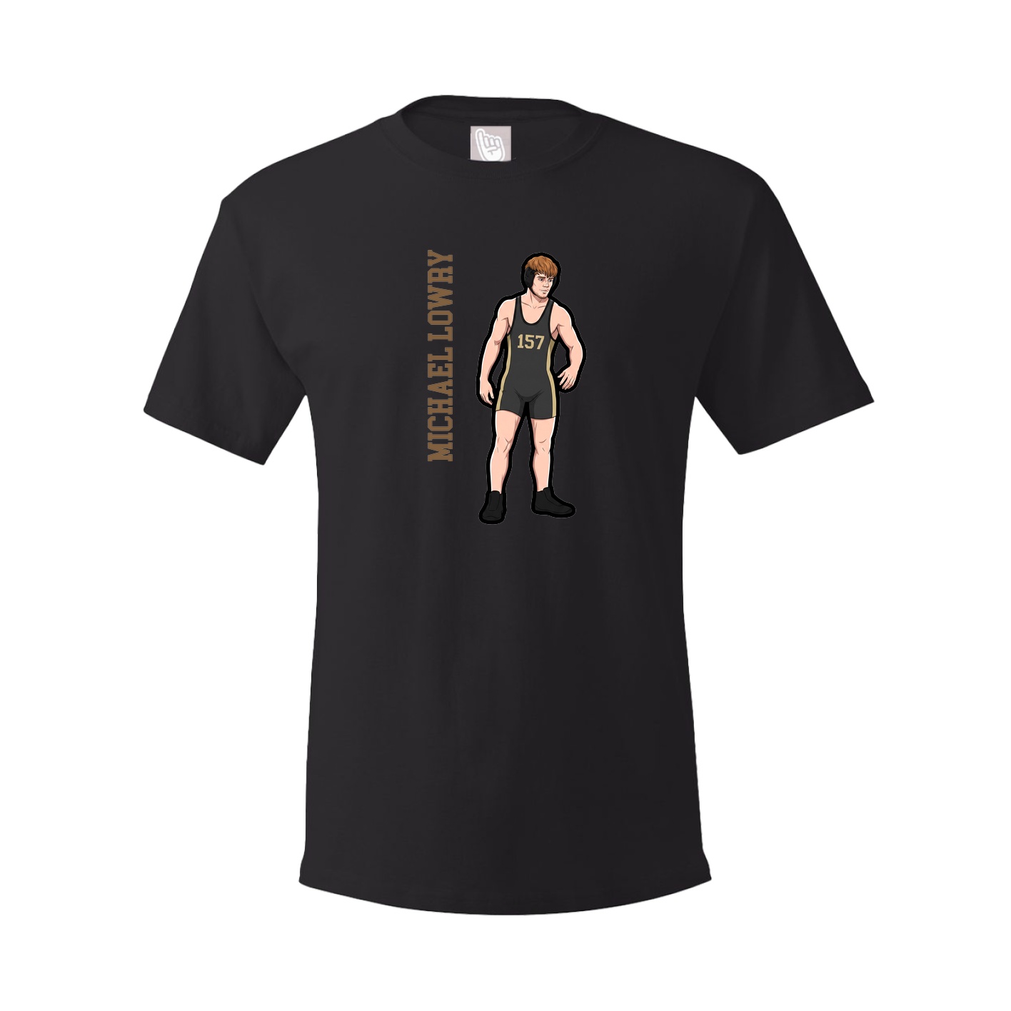 Tee — Name Vertical in Black
