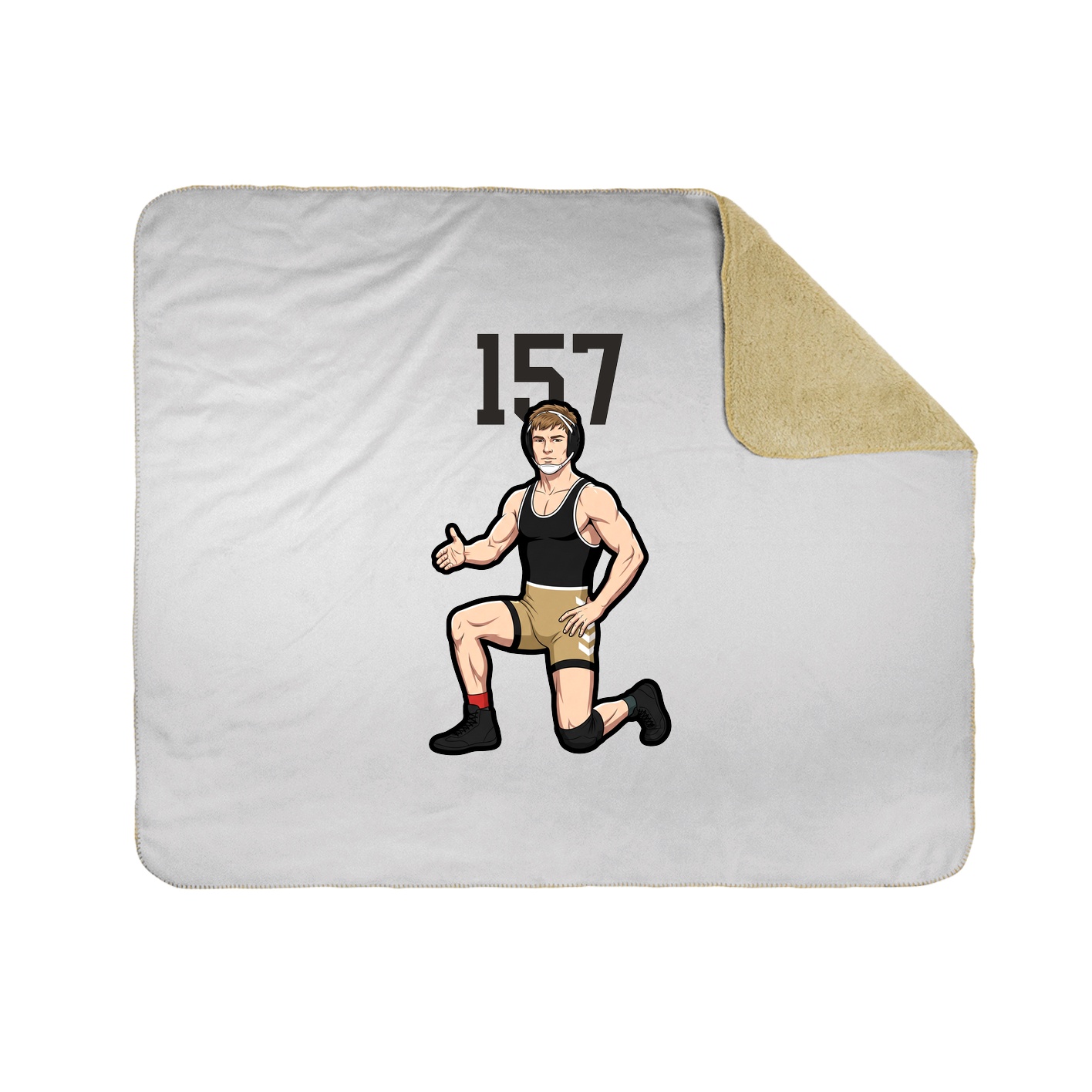 Throw Blanket — Number Top in White