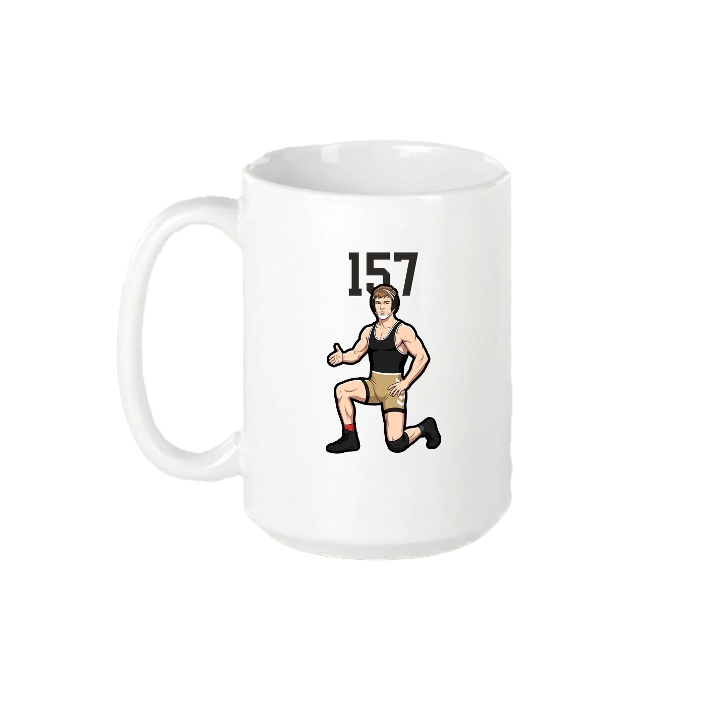 15oz Coffee Mug — Number Top in White