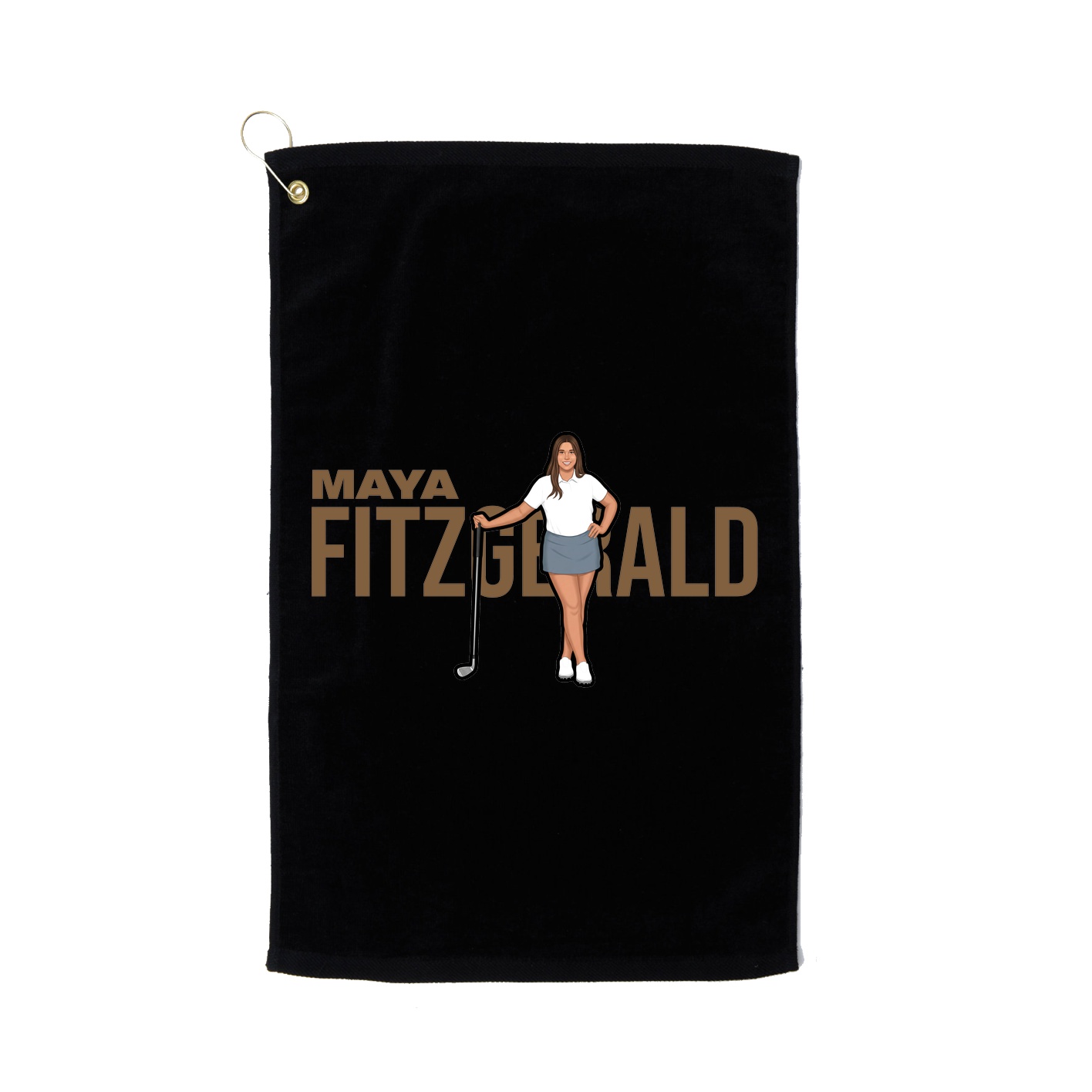 Golf Towel — Player Name in Black