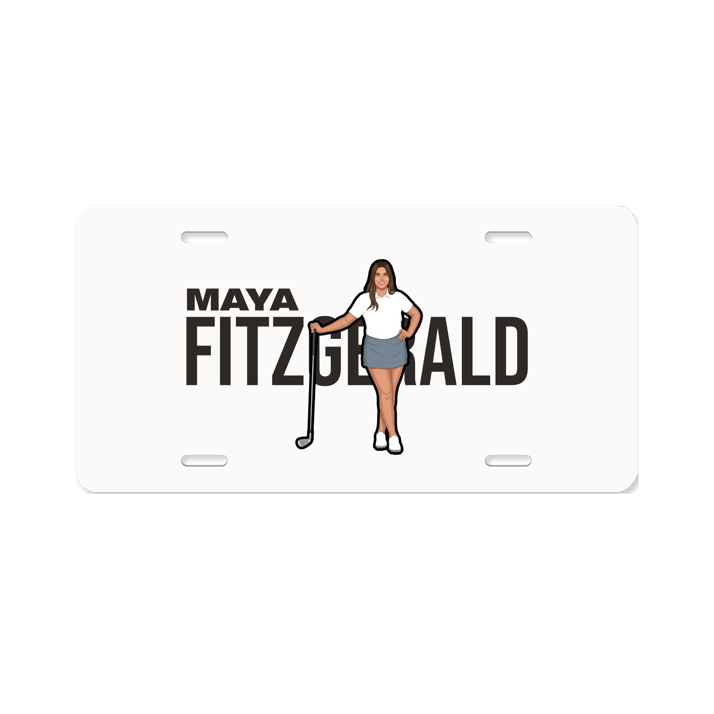 License Plate — Player Name in Classic