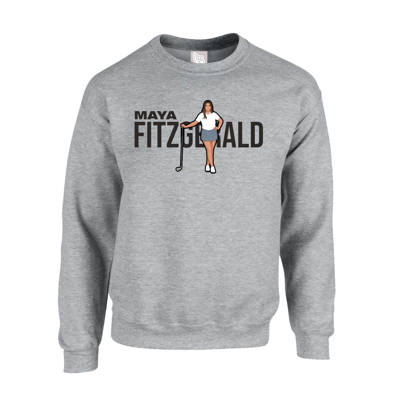 Fleece Crew — Player Name in Grey