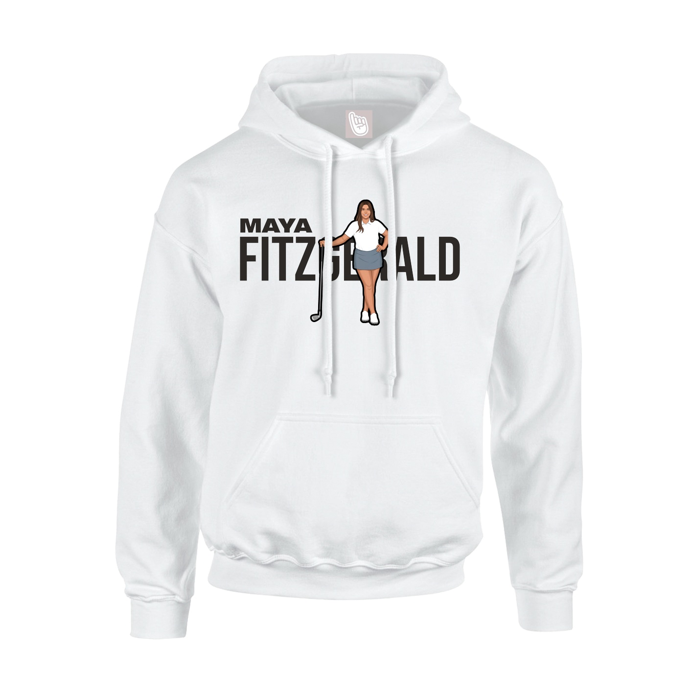 Youth Hoodie — Player Name in White