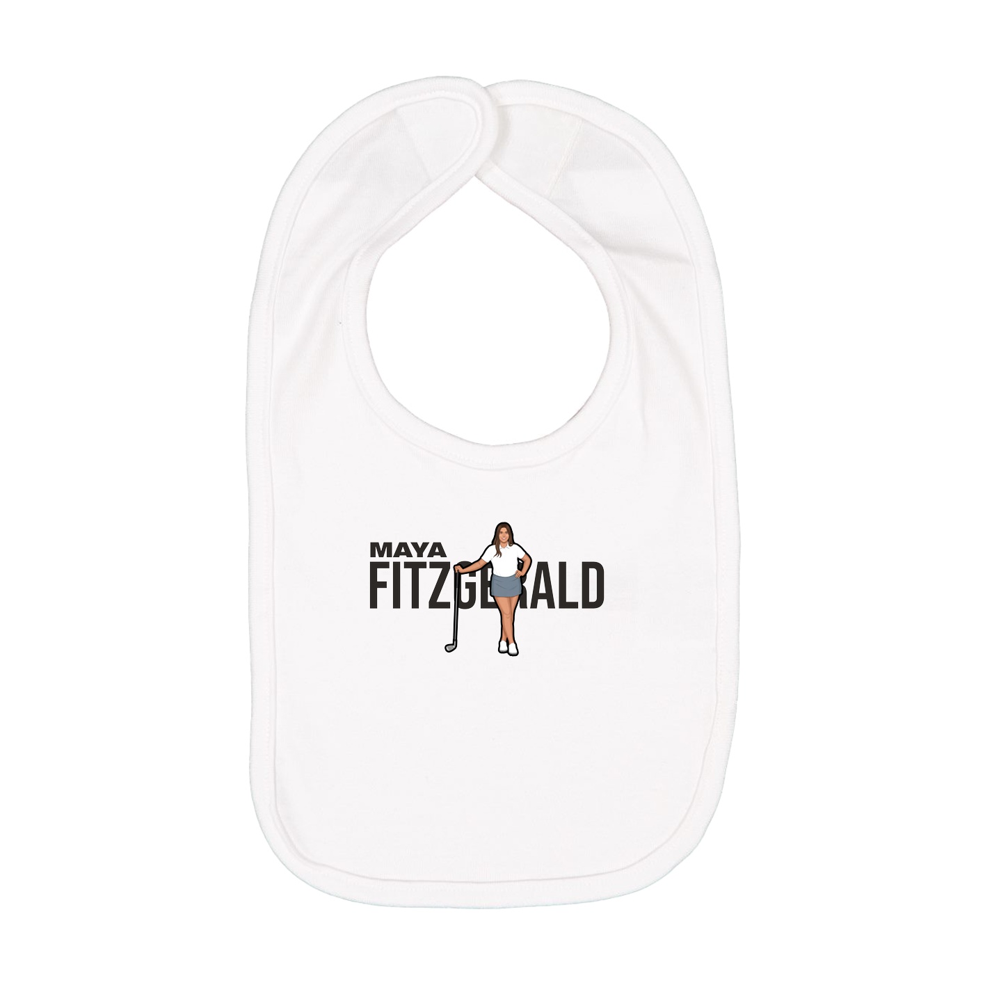 Infant Bib — Player Name in White
