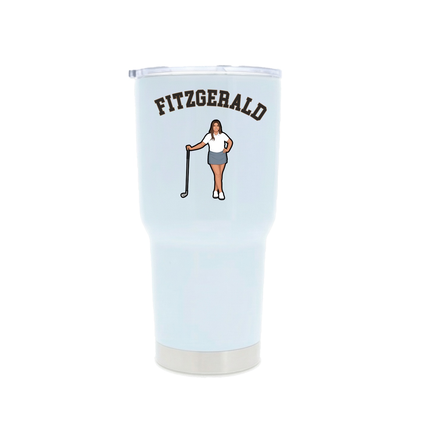 30oz Stainless Steel Tumbler — Shirsey Arch in White