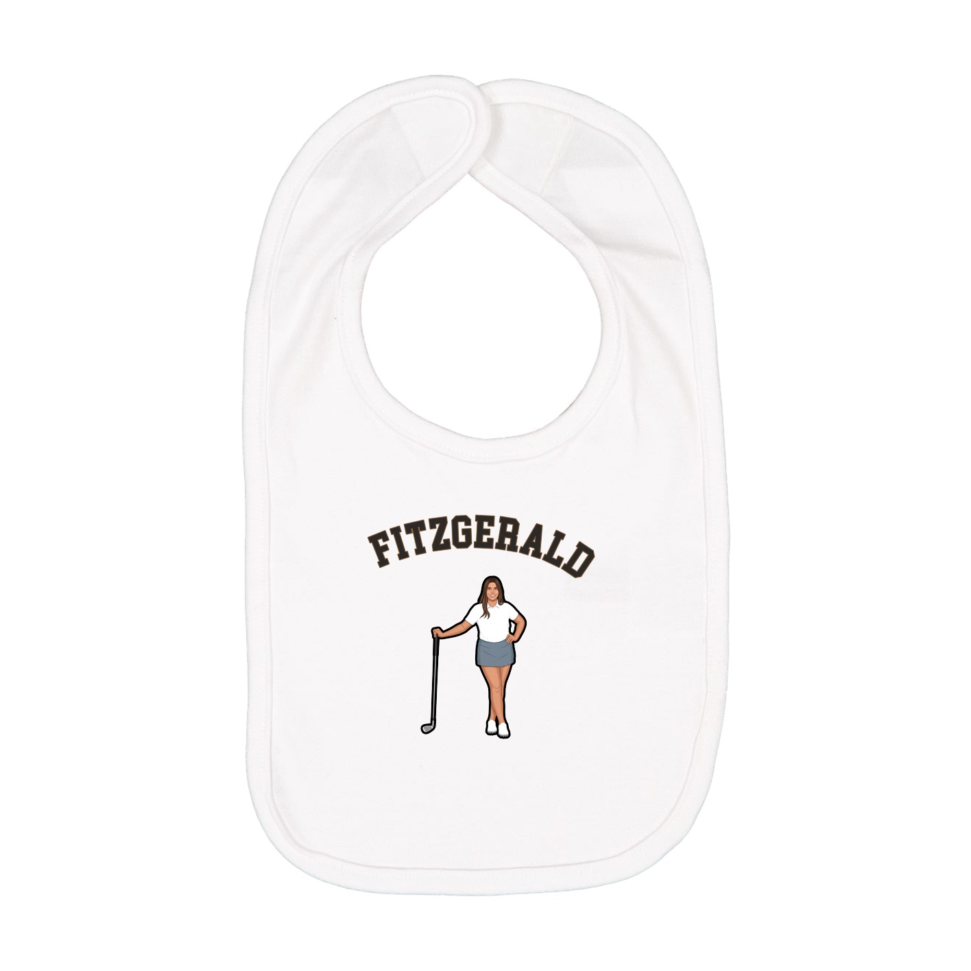 Infant Bib — Shirsey Arch in White