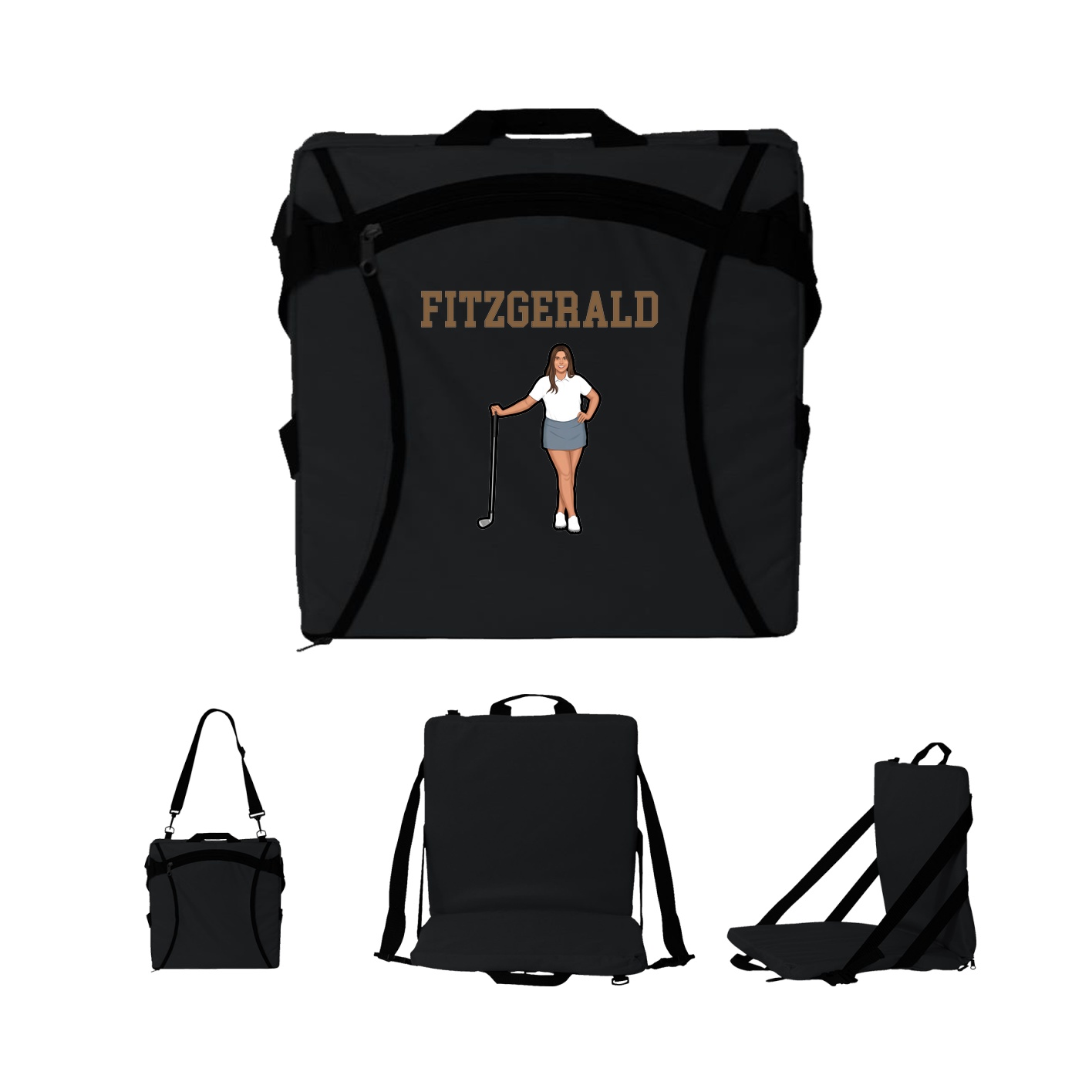 Folding Stadium Seat — Shirsey in Black