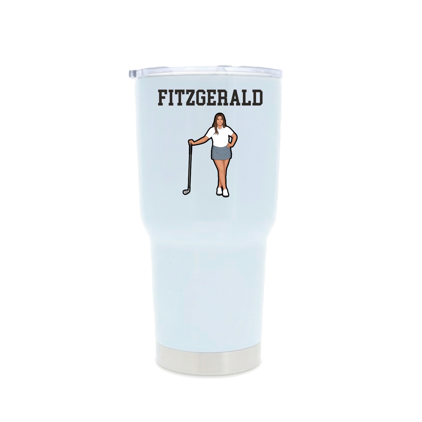 30oz Stainless Steel Tumbler — Shirsey in White