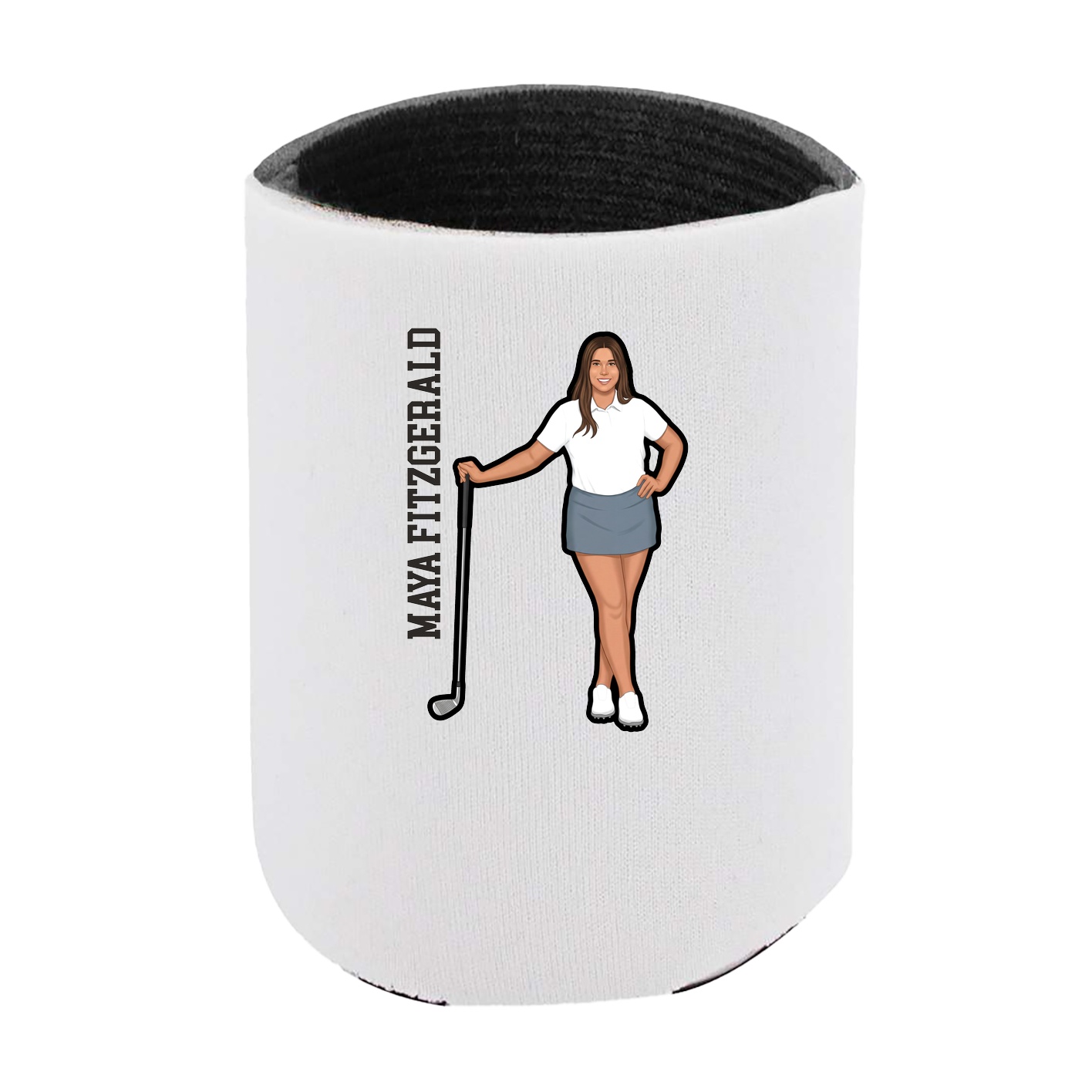Can Holder — Name Vertical in White