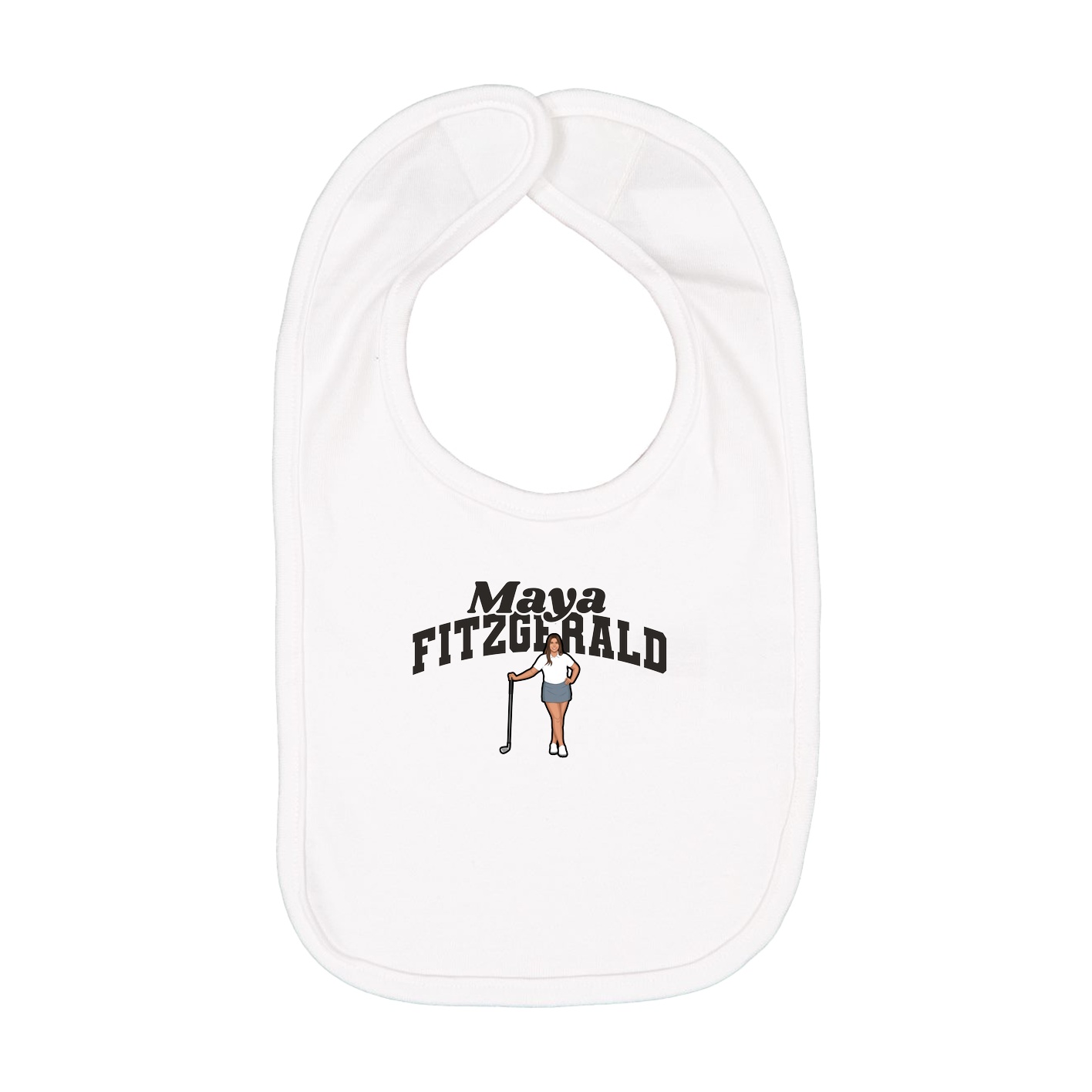 Infant Bib — Signature Arch in White