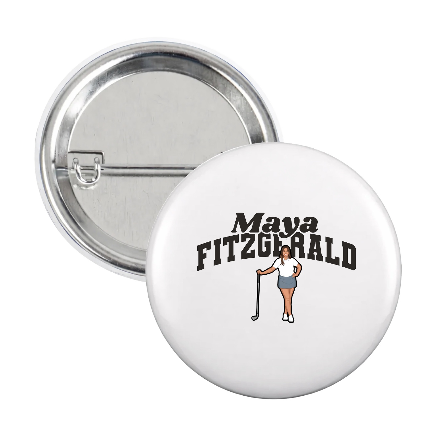 Game Day Button — Signature Arch in White
