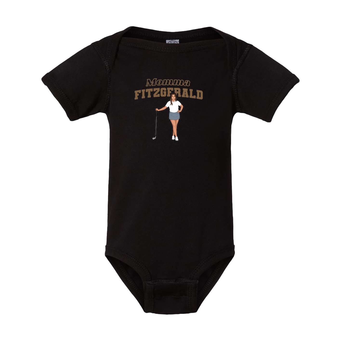 Baby Onesie — Mothers Day Block in Black