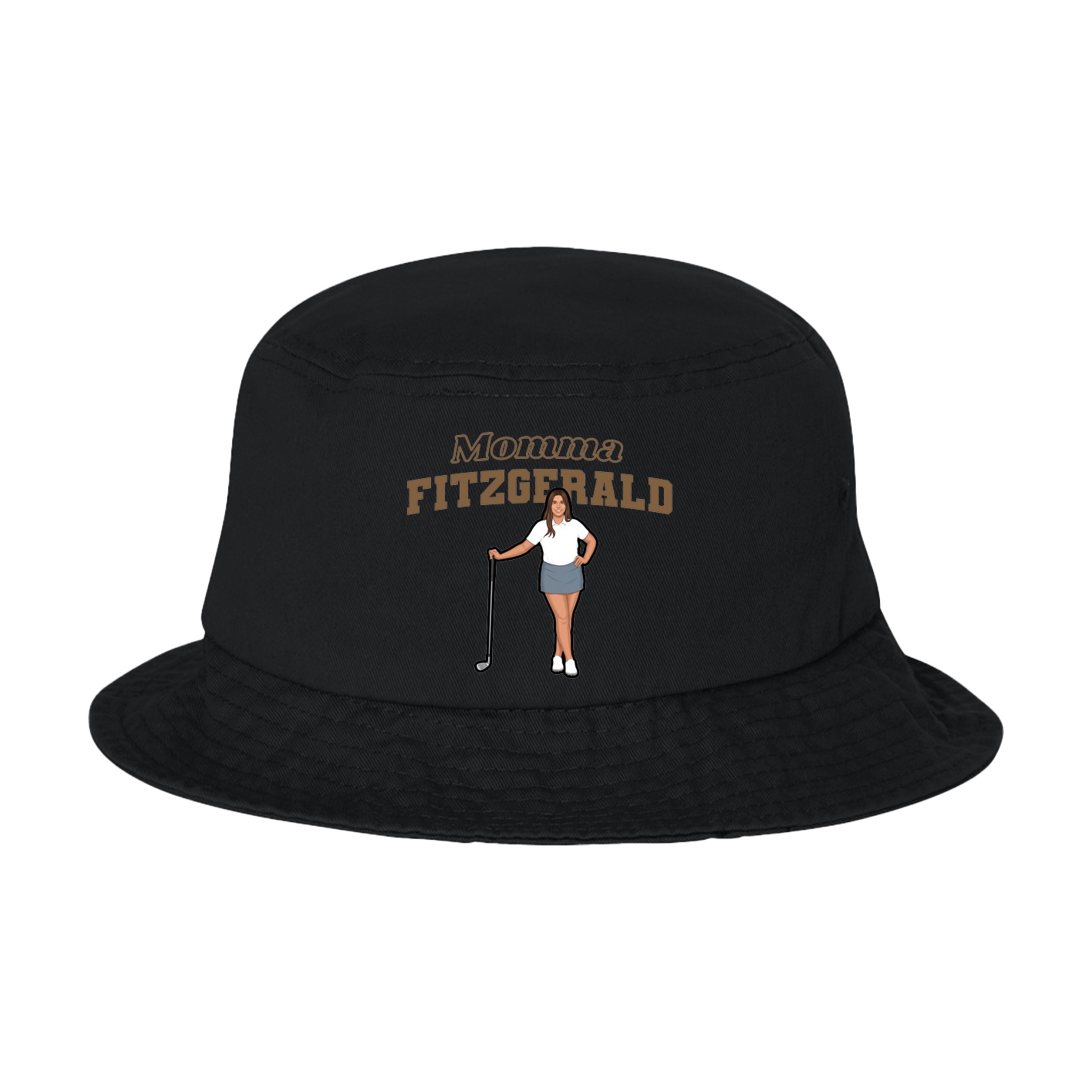 Bucket Cap — Mothers Day Block in Black