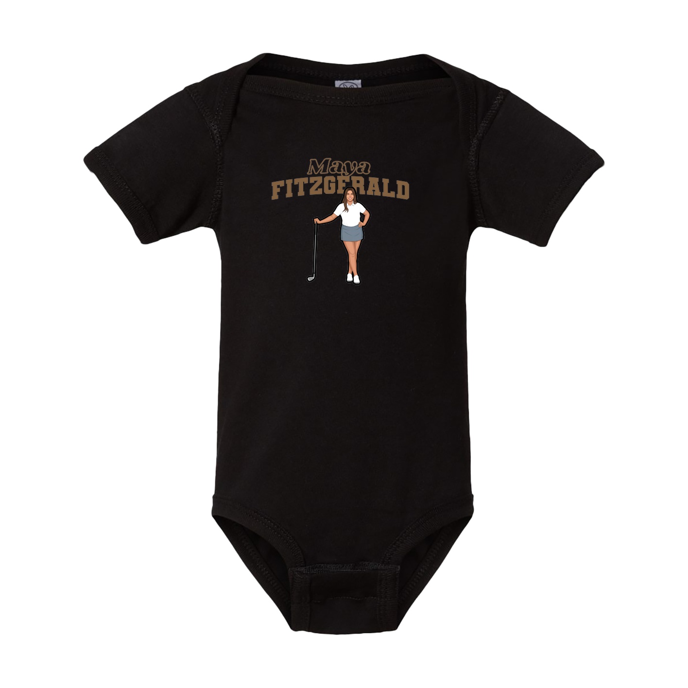 Baby Onesie — Name Arch in Black