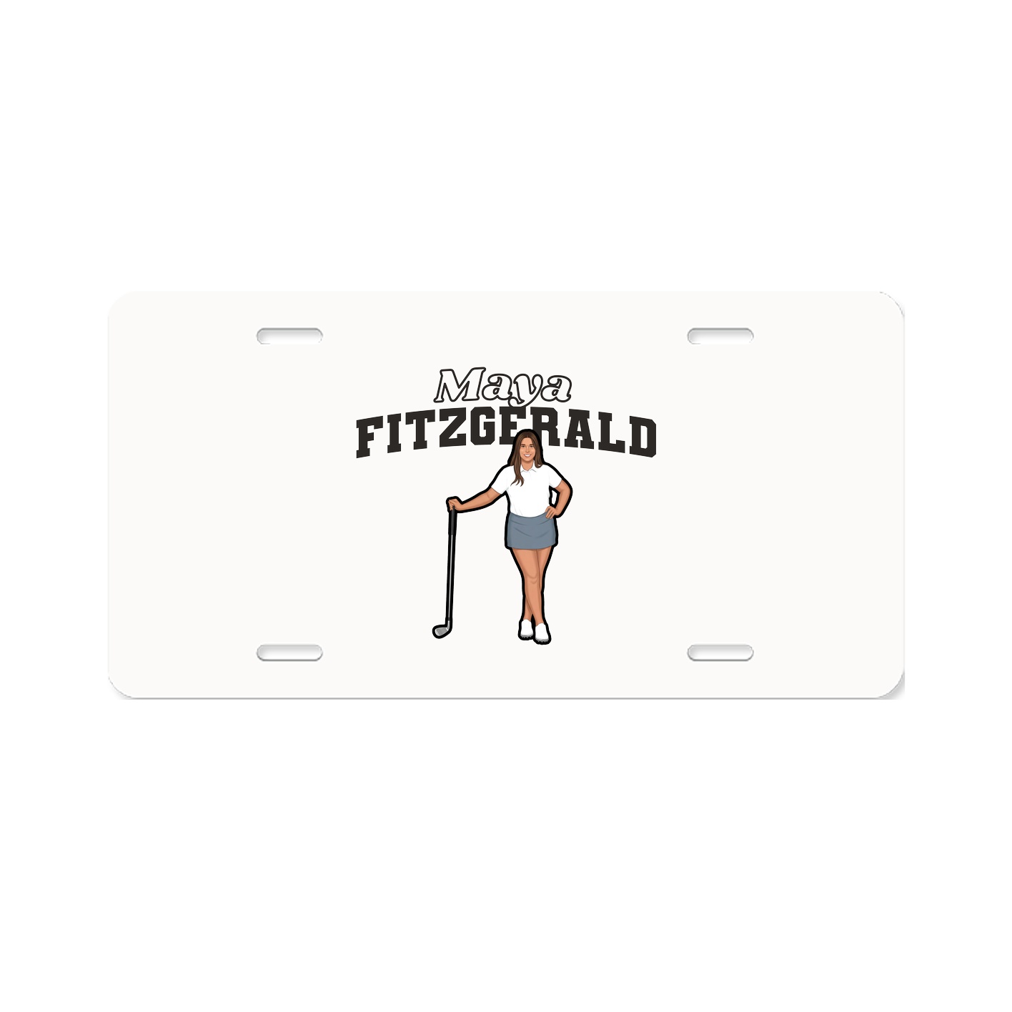License Plate — Name Arch in Classic