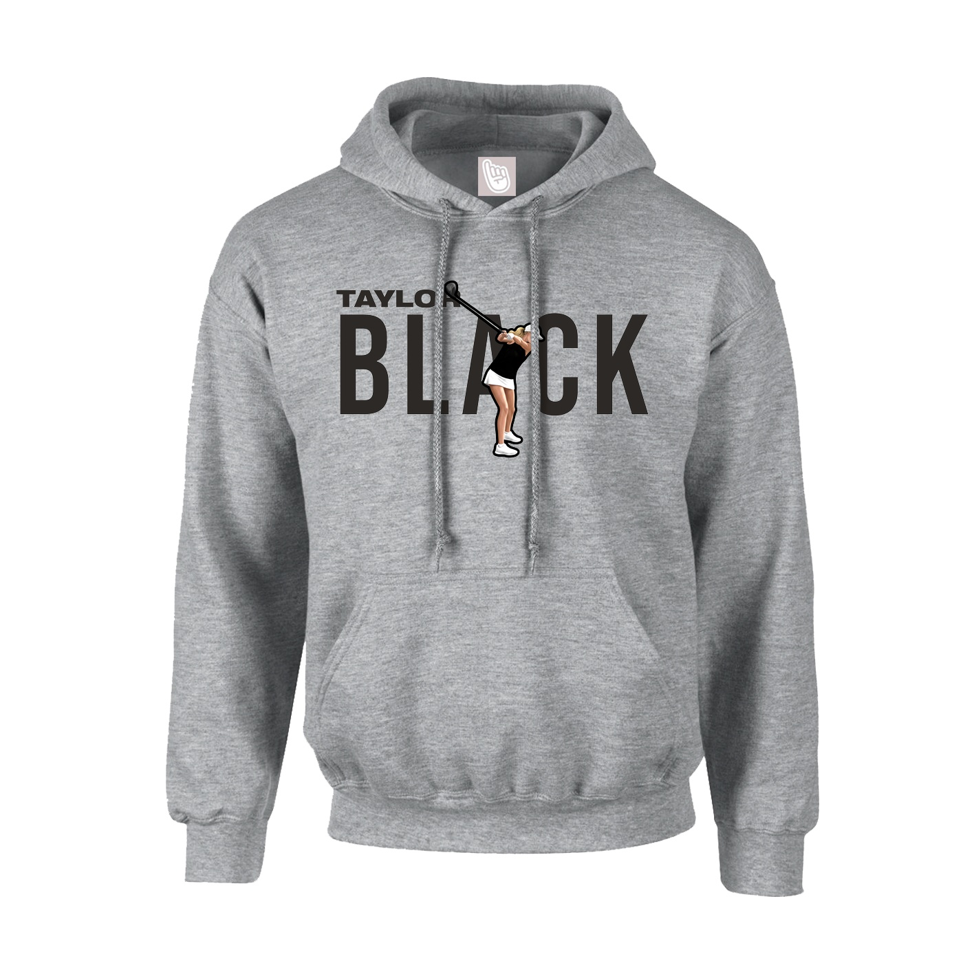 Youth Hoodie — Player Name in Grey