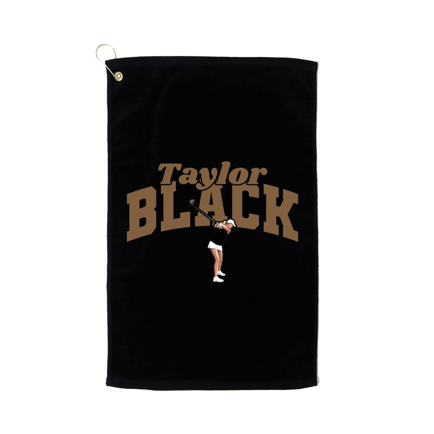 Golf Towel — Signature Arch in Black