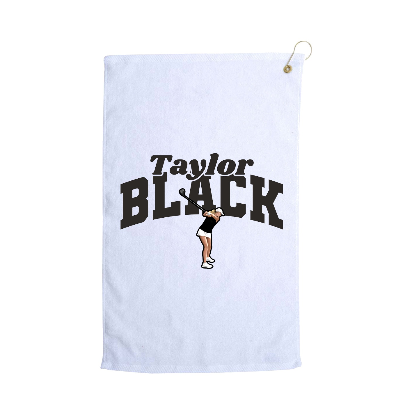 Golf Towel — Signature Arch in White
