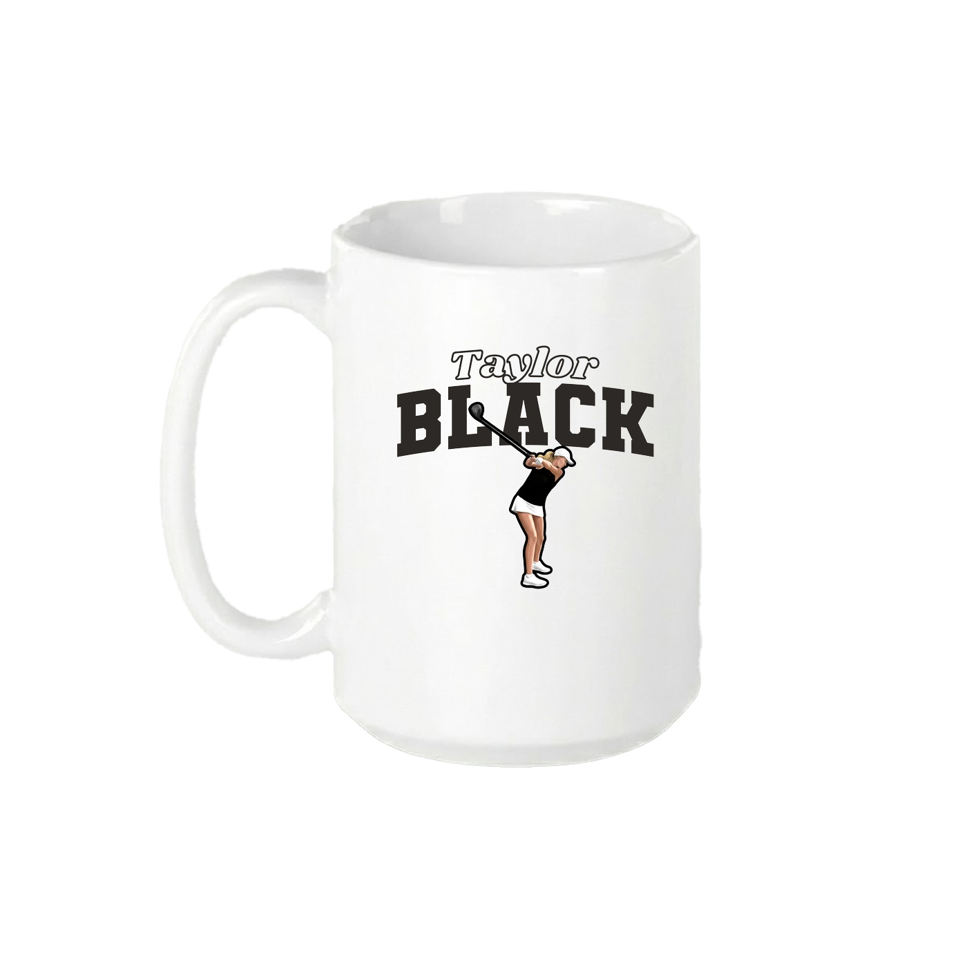 15oz Coffee Mug — Name Arch in White