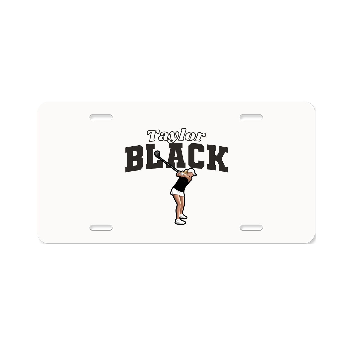 License Plate — Name Arch in Classic