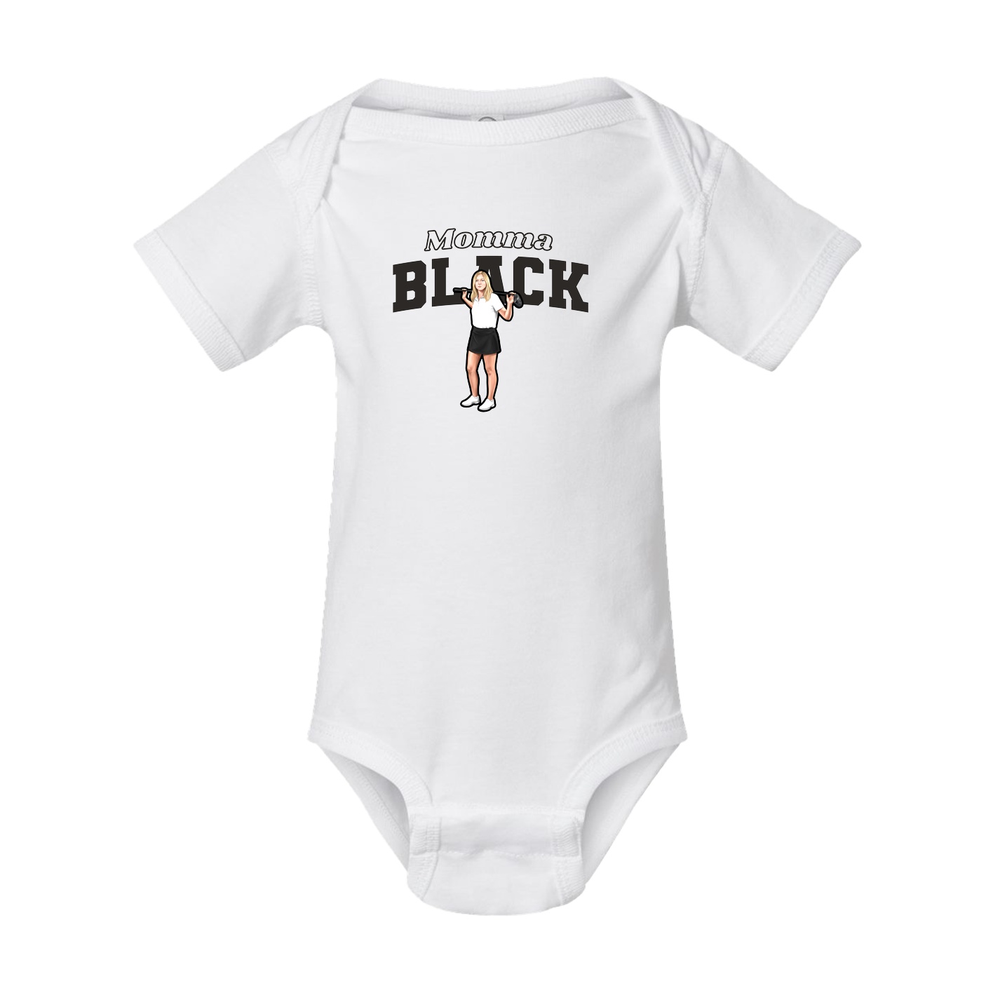 Baby Onesie — Mothers Day Block in White