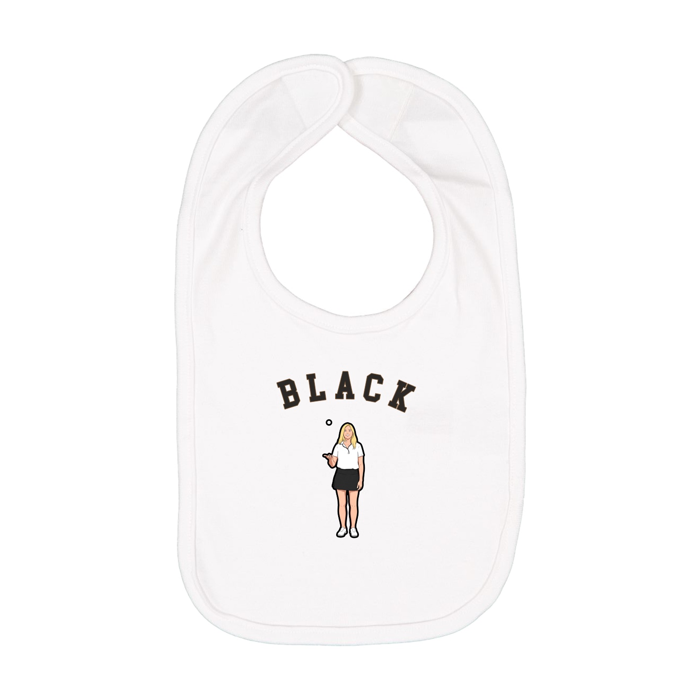 Infant Bib — Shirsey Arch in White