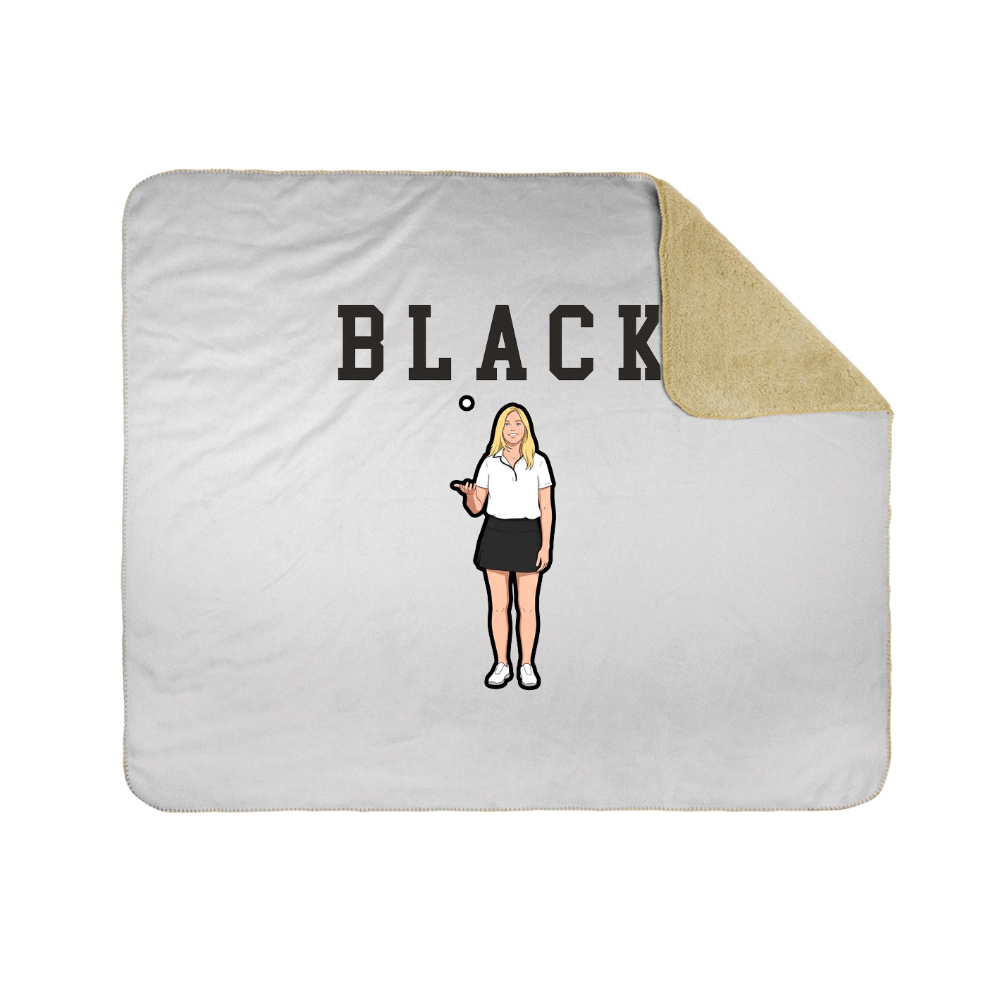 Throw Blanket — Shirsey in White