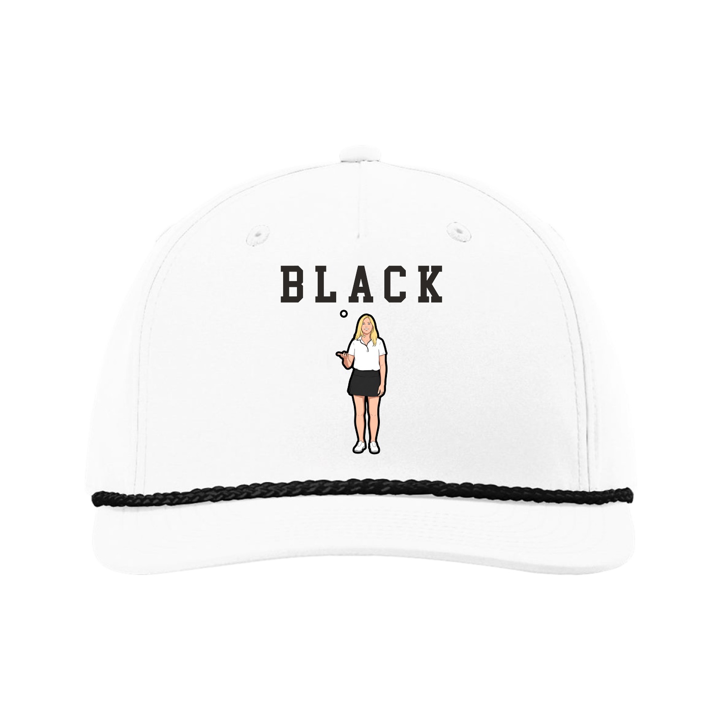 Five-Panel Classic Rope Cap — Shirsey in White