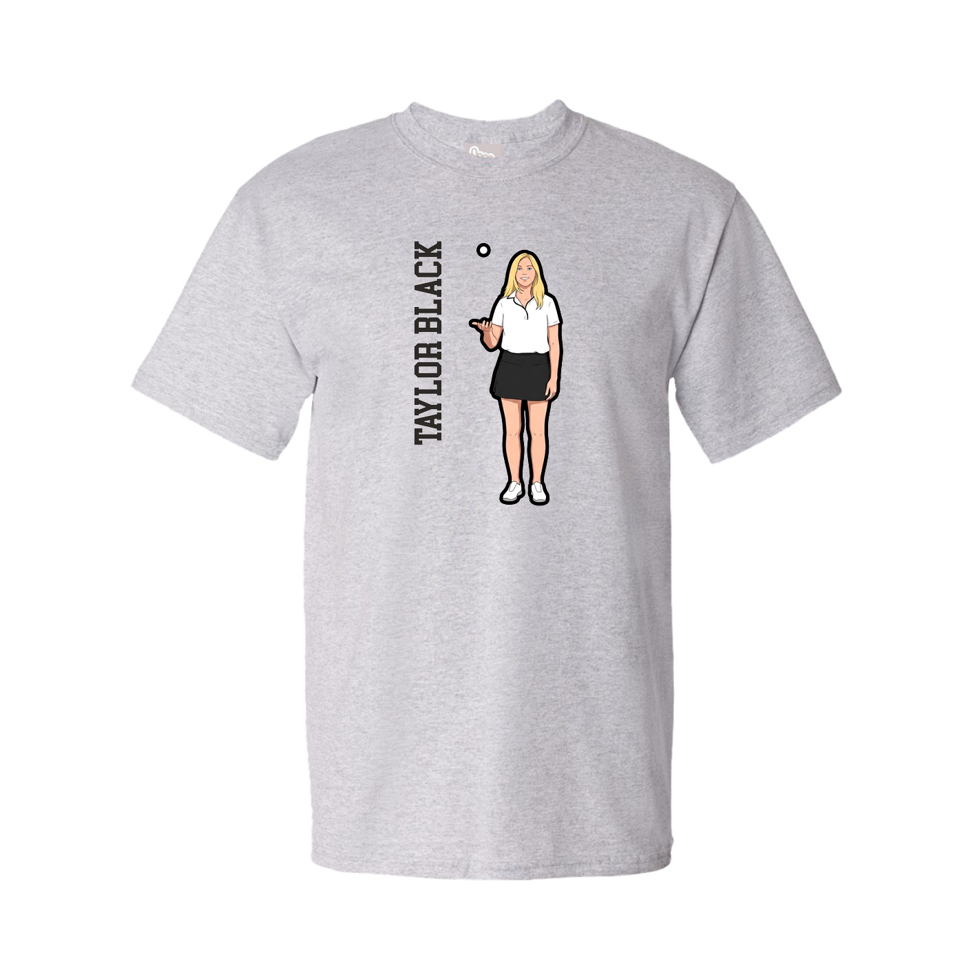 Tee — Name Vertical in Grey