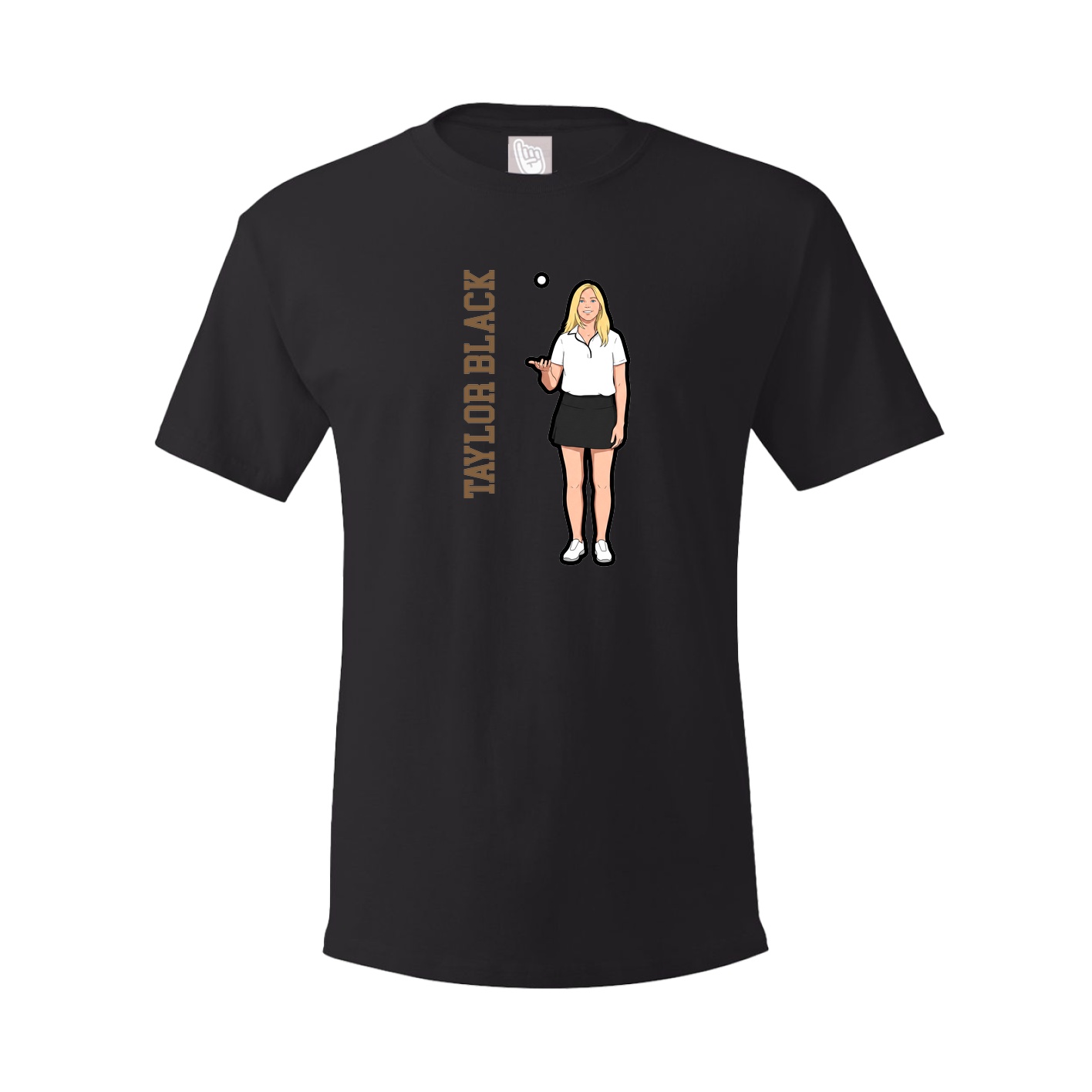 Youth Tee — Name Vertical in Black
