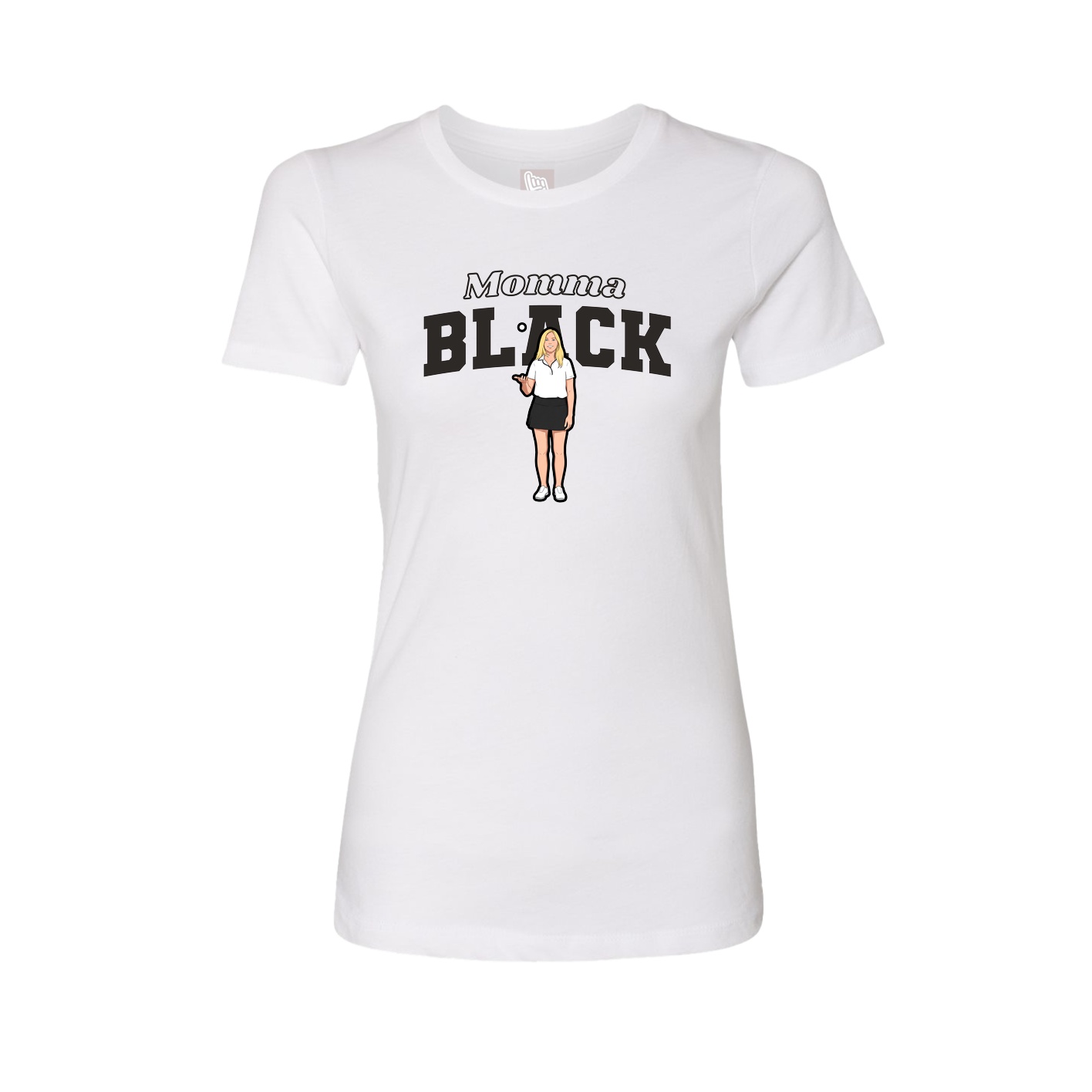 Womens Tee — Mothers Day Block in White