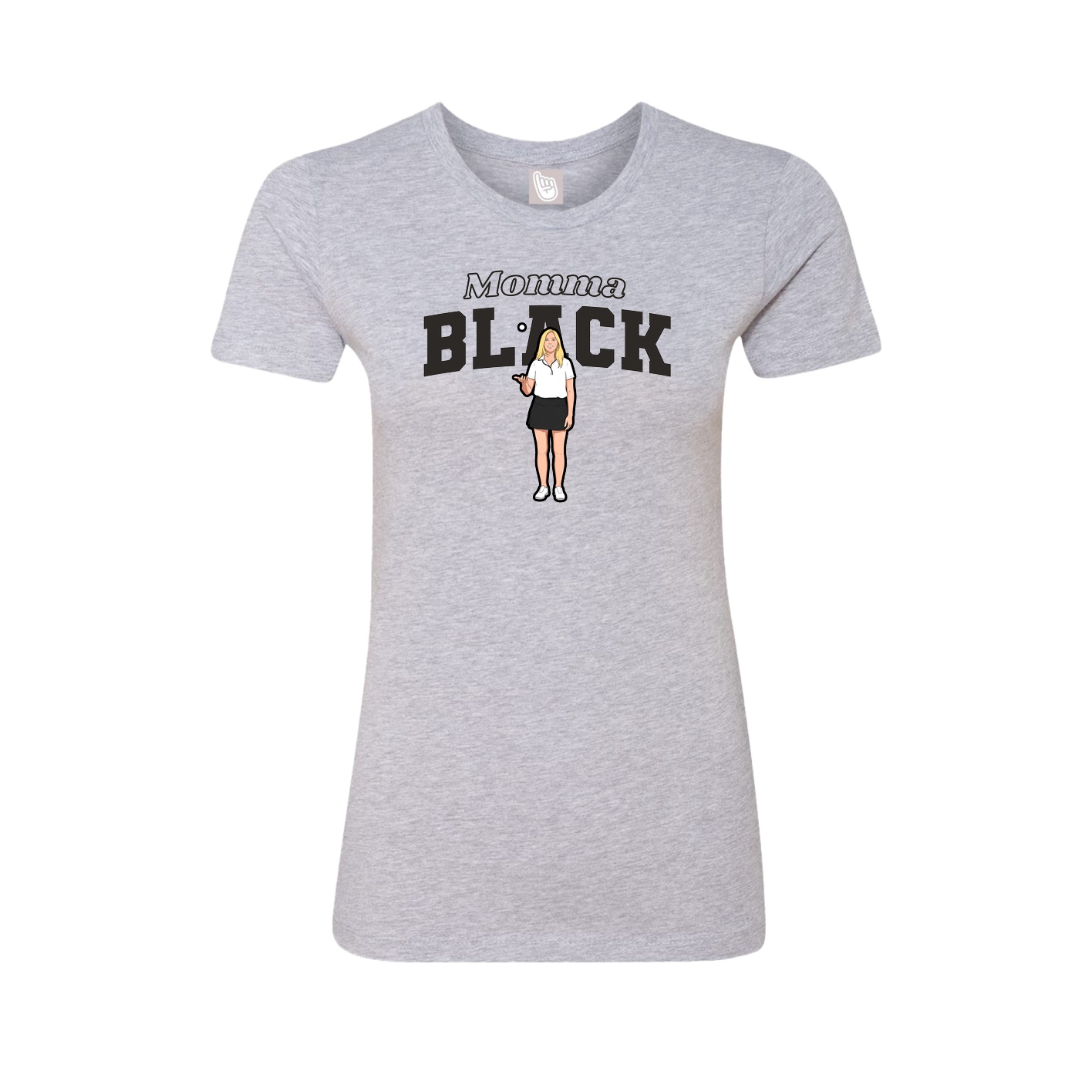 Womens Tee — Mothers Day Block in Grey