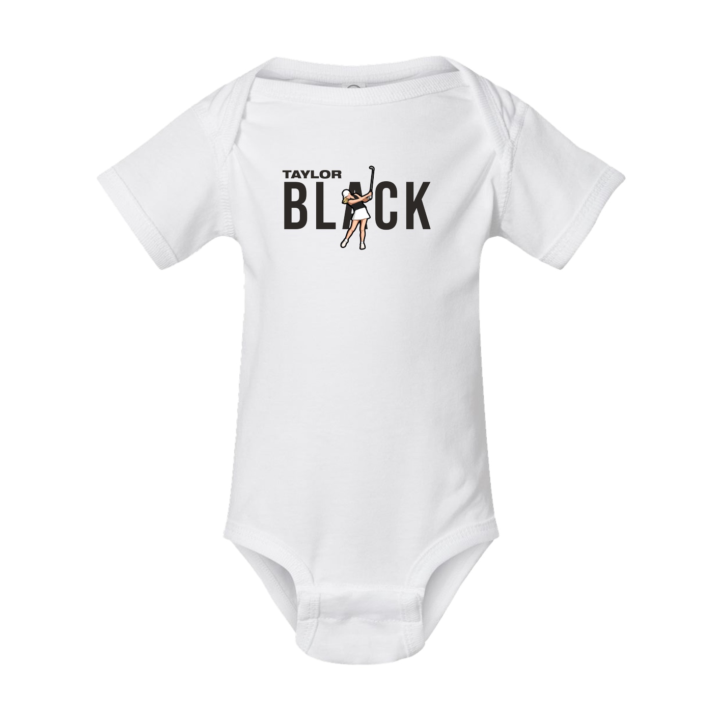 Baby Onesie — Player Name in White