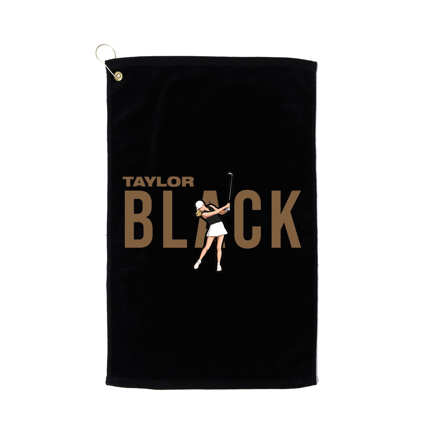 Golf Towel — Player Name in Black