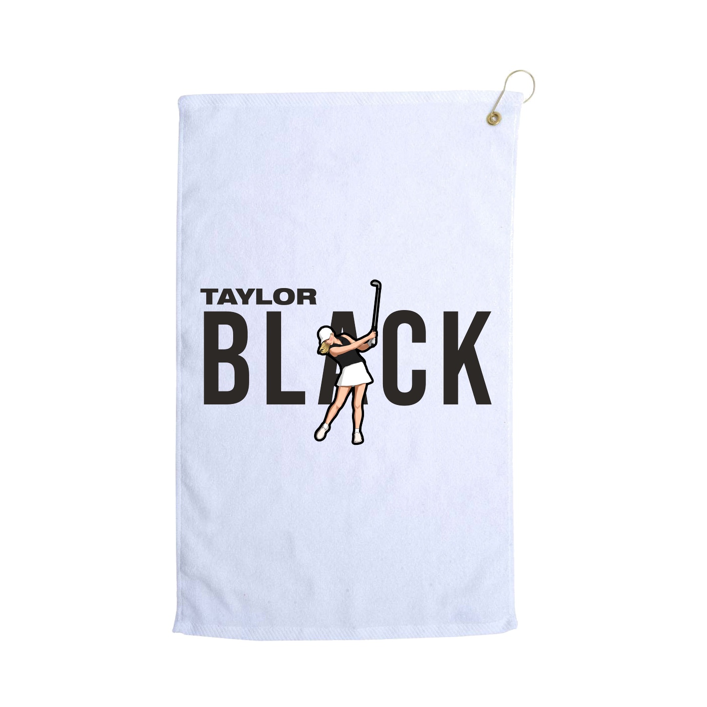 Golf Towel — Player Name in White