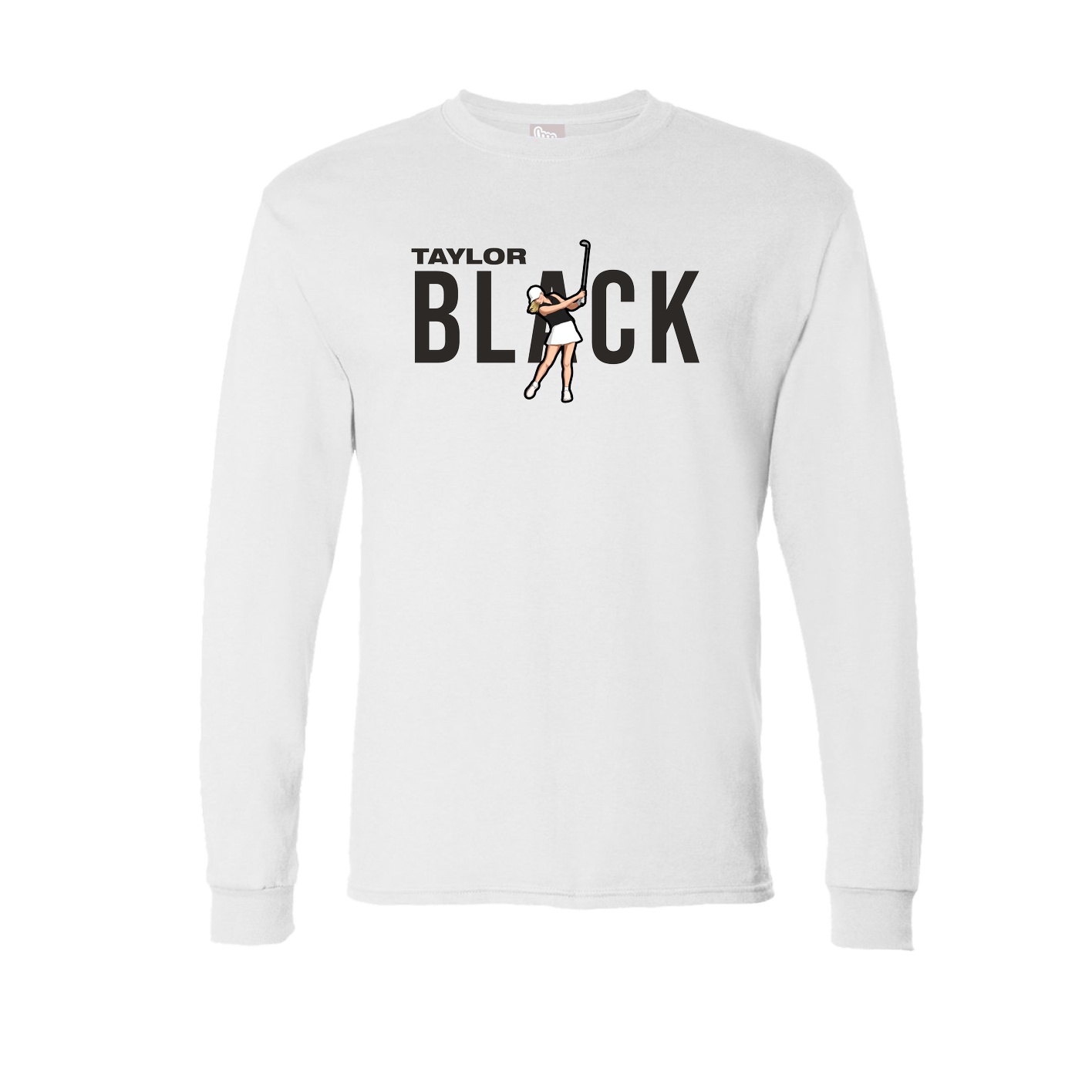 Long Sleeve Tee — Player Name in White
