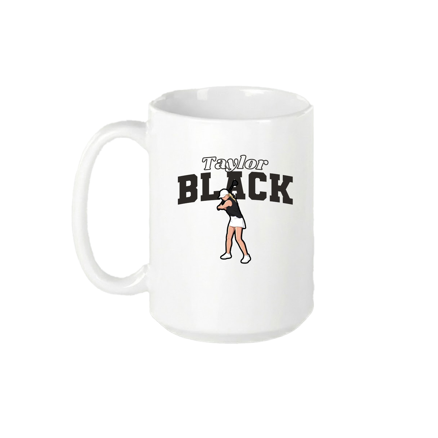 15oz Coffee Mug — Name Arch in White