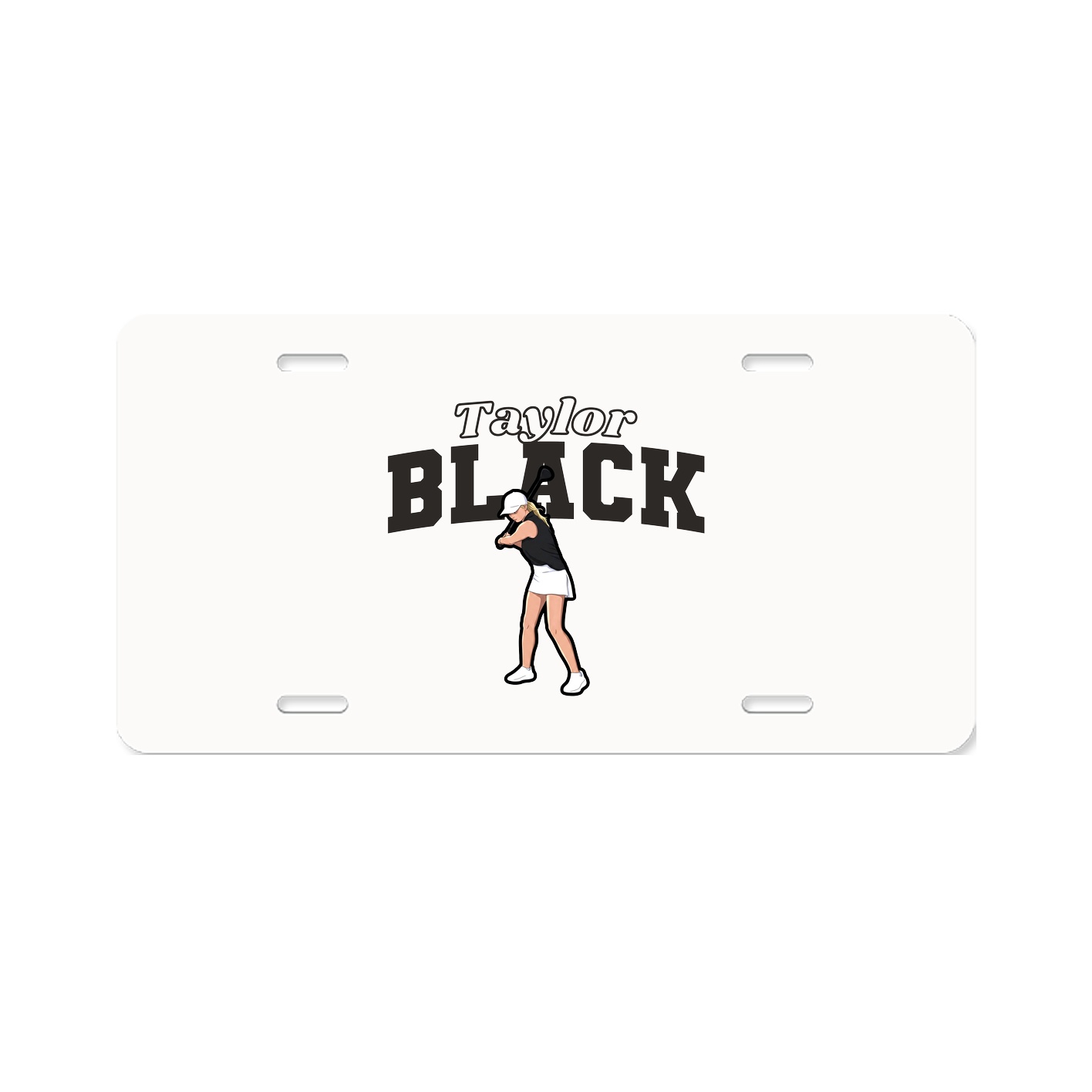 License Plate — Name Arch in Classic