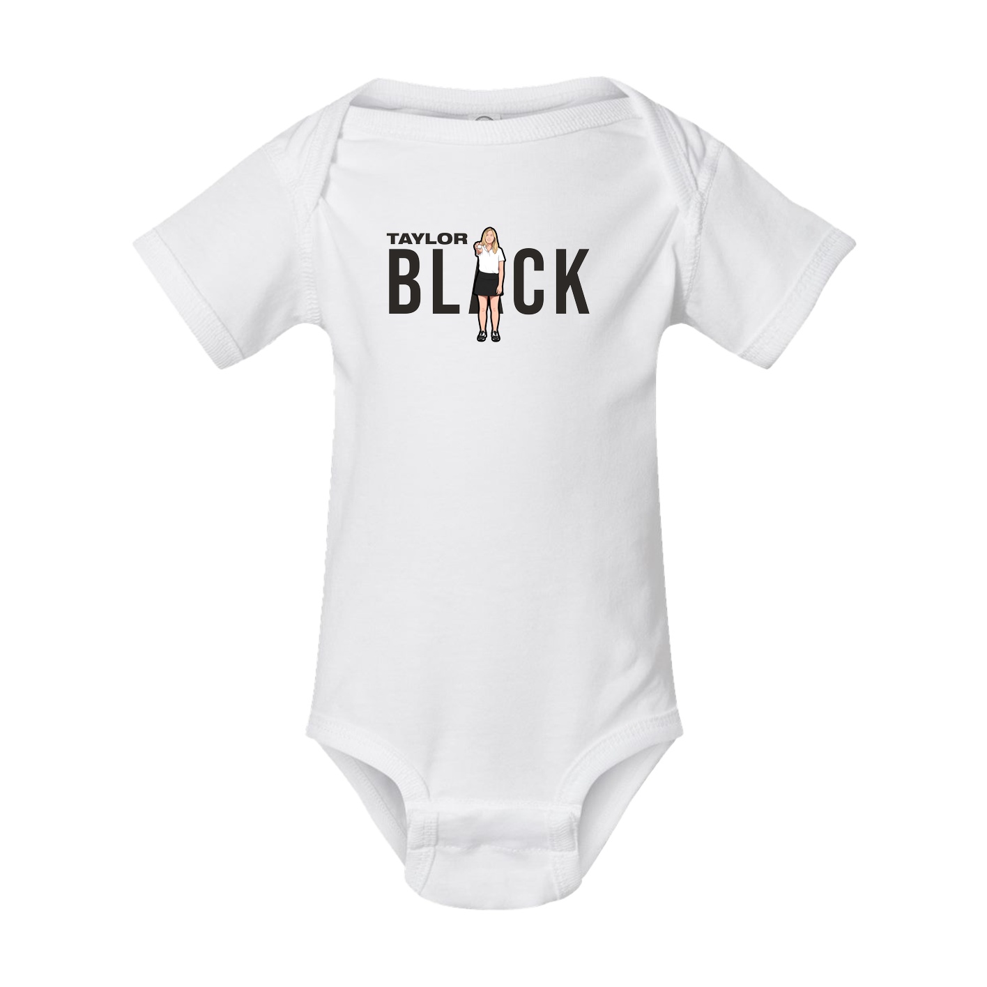 Baby Onesie — Player Name in White